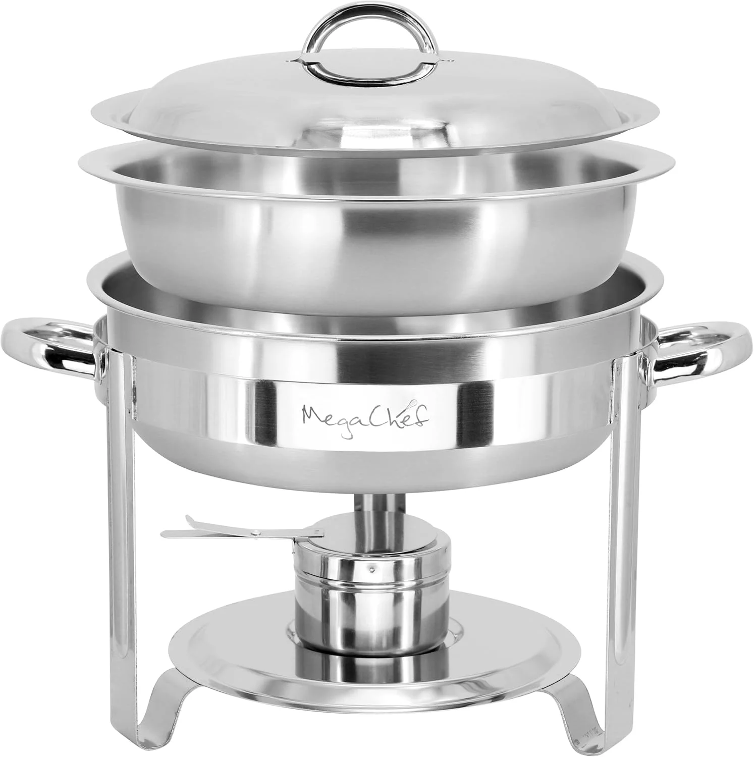 ظرف گرم نگهدارنده غذا/بن ماری گرد استیل حرفه ای مگا شف (۳.۷ کوارت) ظرف گرم نگهدارنده غذا/بن ماری گرد استیل حرفه ای مگا شف (۳.۷ کوارت)