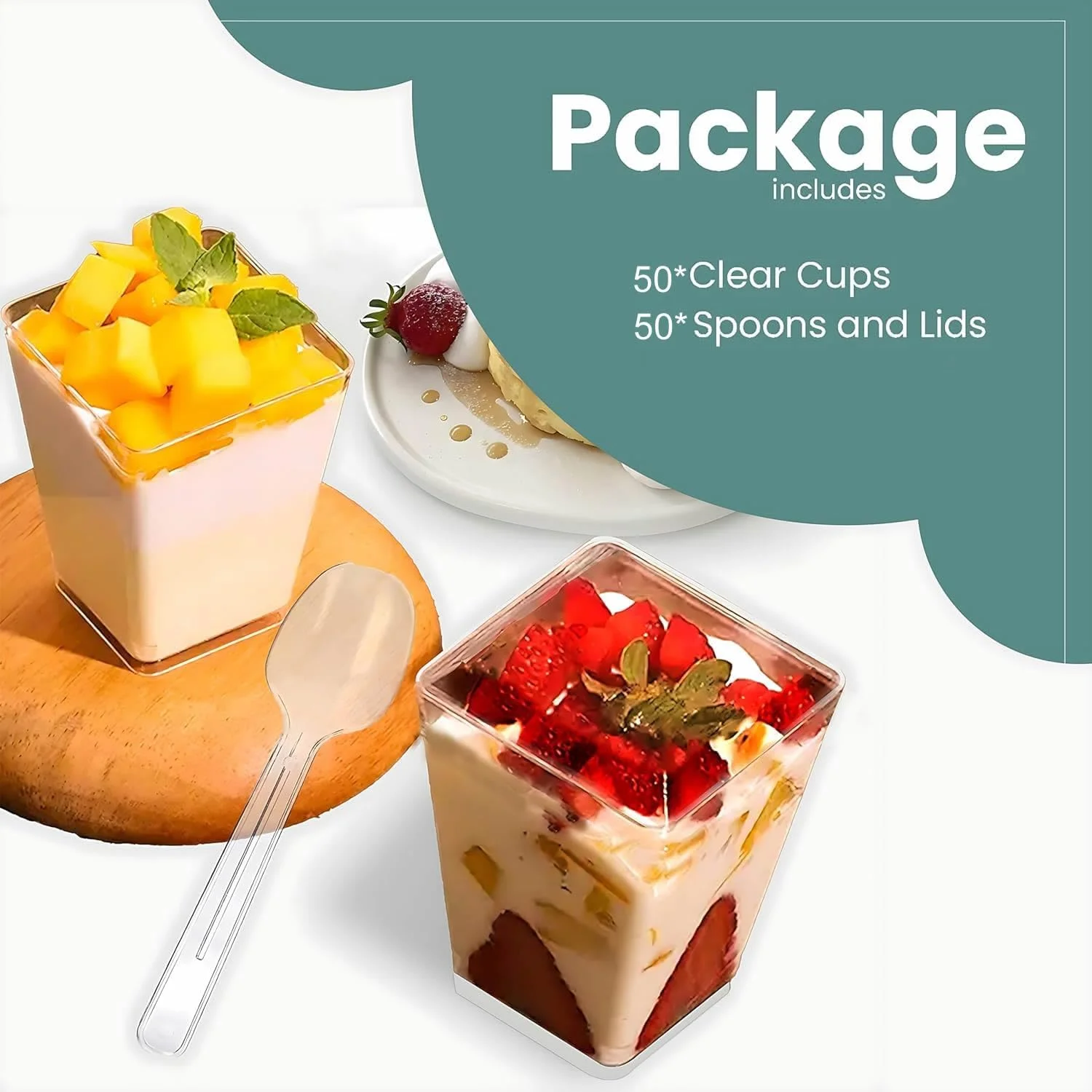 لانگ تائو جین، بسته 50 عددی فنجان دسر پلاستیکی 5 اونسی، فنجان های پارفی با قاشق، فنجان های دسر کوچک شفاف برای پیش غذا، پودینگ، موس، ماست و بستنی (فنجان های 5 اونسی + قاشق، 100 عدد) لانگ تائو جین، بسته 50 عددی فنجان دسر پلاستیکی 5 اونسی، فنجان های پارفی با قاشق، فنجان های دسر کوچک شفاف برای پیش غذا، پودینگ، موس، ماست و بستنی (فنجان های 5 اونسی + قاشق، 100 عدد)