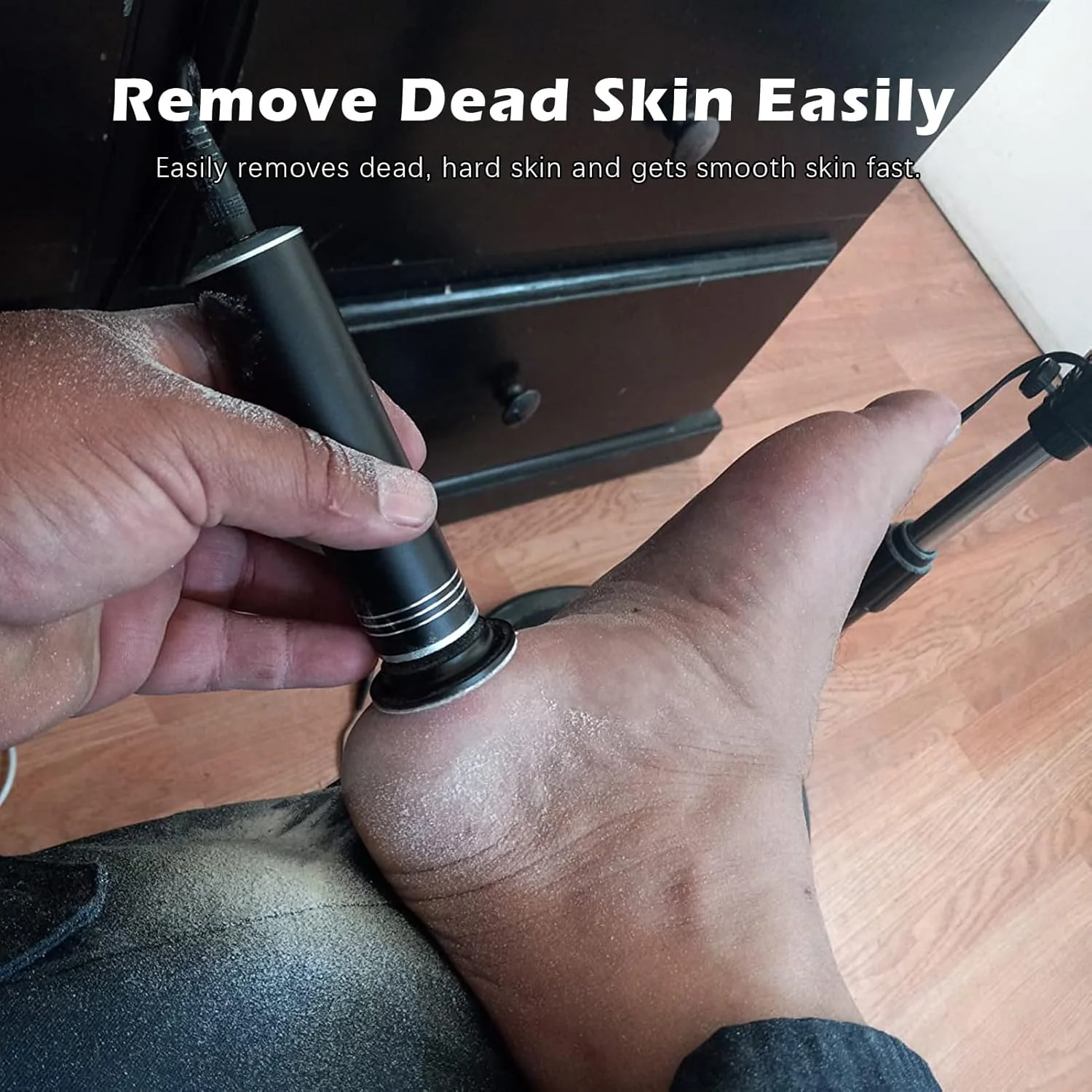 سوهان برقی پدیکور پا I·B·N G، ابزار حرفه ای سوهان برقی پا، سنگ پا و اسکرابر پا، ابزار پدیکور پاشنه پا برای پوست های ترک خورده، خشک و مرده، سرعت قابل تنظیم، 60 عدد دیسک سمباده، مشکی