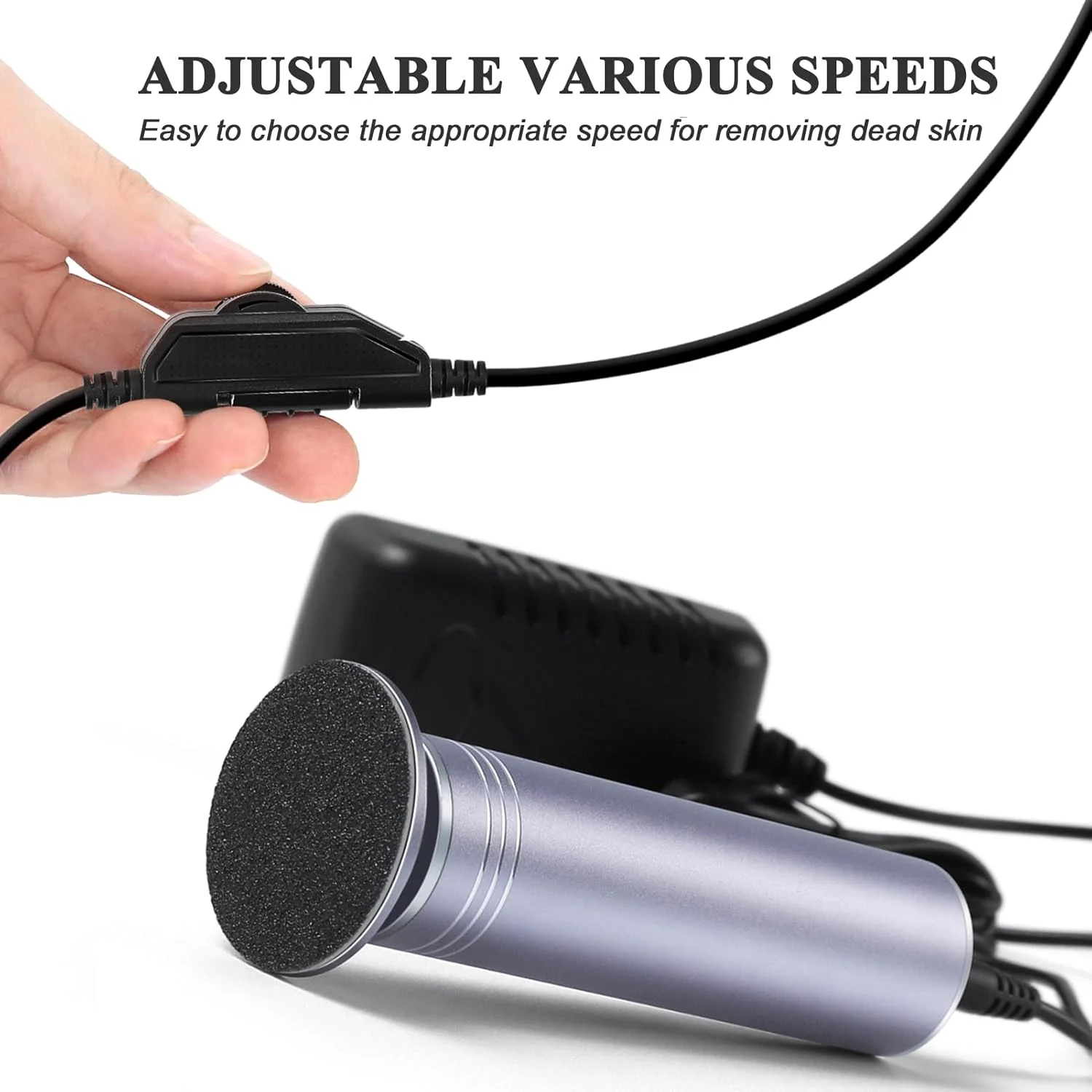 سوهان برقی پدیکور پا I·B·N G (قابل تنظیم سرعت) به همراه 60 عدد دیسک سمباده، سوهان برقی حرفه ای پدیکور پا، دستگاه سنگ پا برقی، درمل پاشنه پا به همراه برس تمیز کننده پوست مرده (FCR-02 خاکستری) سوهان برقی پدیکور پا I·B·N G (قابل تنظیم سرعت) به همراه 60 عدد دیسک سمباده، سوهان برقی حرفه ای پدیکور پا، دستگاه سنگ پا برقی، درمل پاشنه پا به همراه برس تمیز کننده پوست مرده (FCR-02 خاکستری)