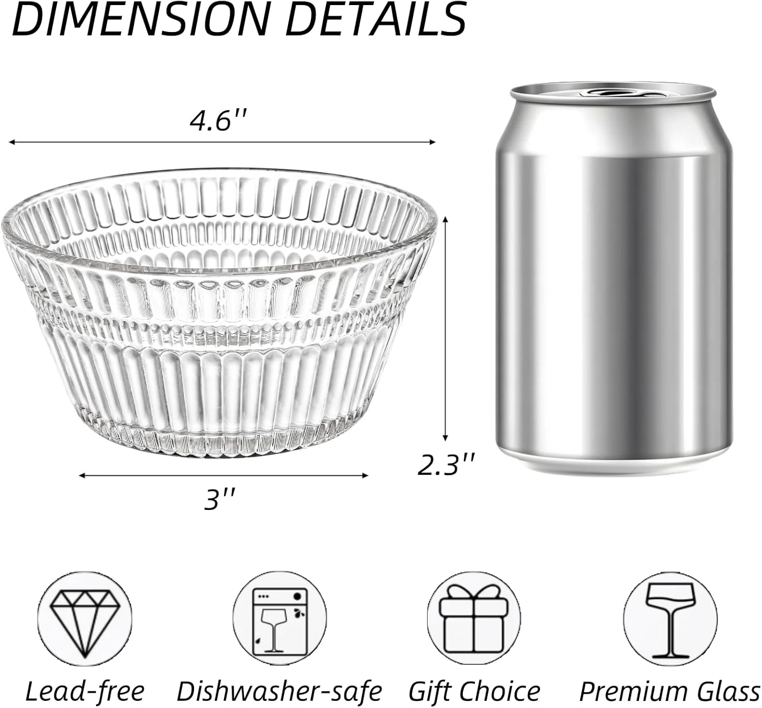 ست 12 عددی کاسه های شیشه ای کوچک Nagpew، کاسه های دسر موج دار 350 میلی لیتری برای آشپزخانه، کاسه های سرو تنقلات قابل چیدن برای مخلفات، بستنی، دیپ، ماست، غلات، آب نبات ست 12 عددی کاسه های شیشه ای کوچک Nagpew، کاسه های دسر موج دار 350 میلی لیتری برای آشپزخانه، کاسه های سرو تنقلات قابل چیدن برای مخلفات، بستنی، دیپ، ماست، غلات، آب نبات
