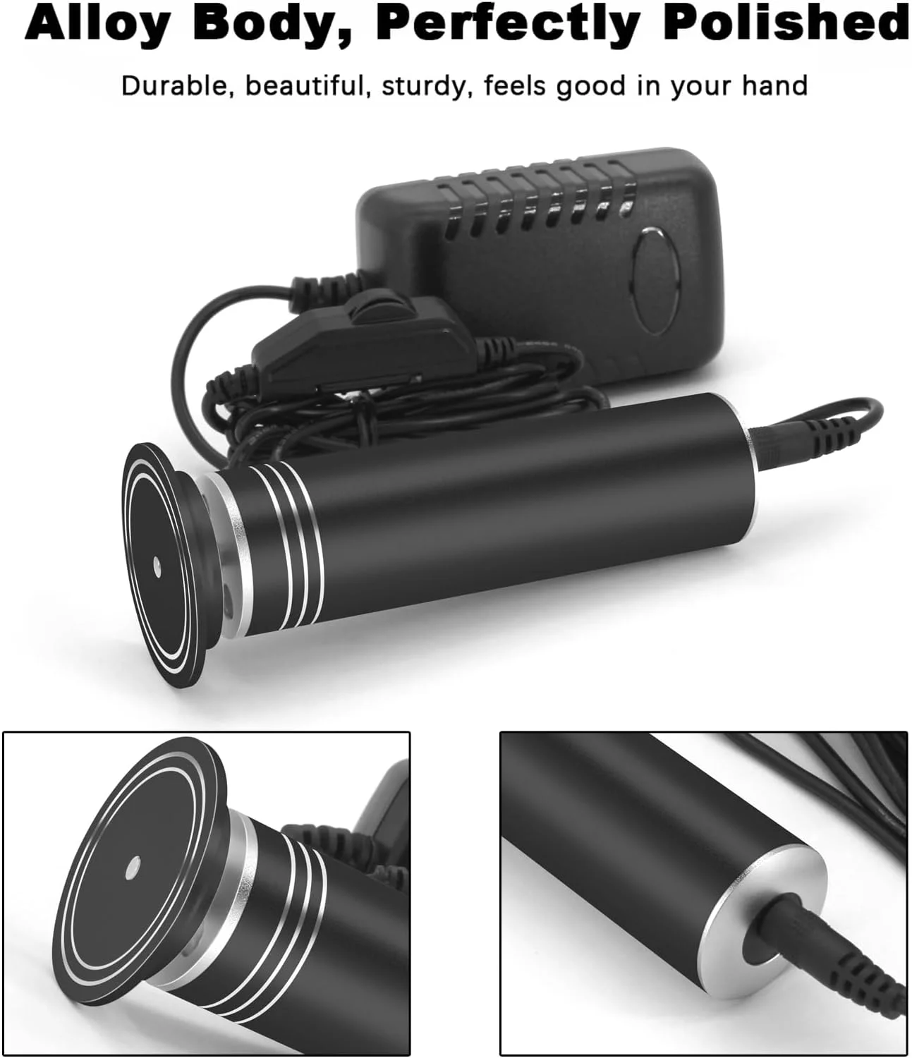 سوهان برقی پدیکور پا I·B·N G، ابزار حرفه ای سوهان برقی پا، سنگ پا و اسکرابر پا، ابزار پدیکور پاشنه پا برای پوست های ترک خورده، خشک و مرده، سرعت قابل تنظیم، 60 عدد دیسک سمباده، مشکی