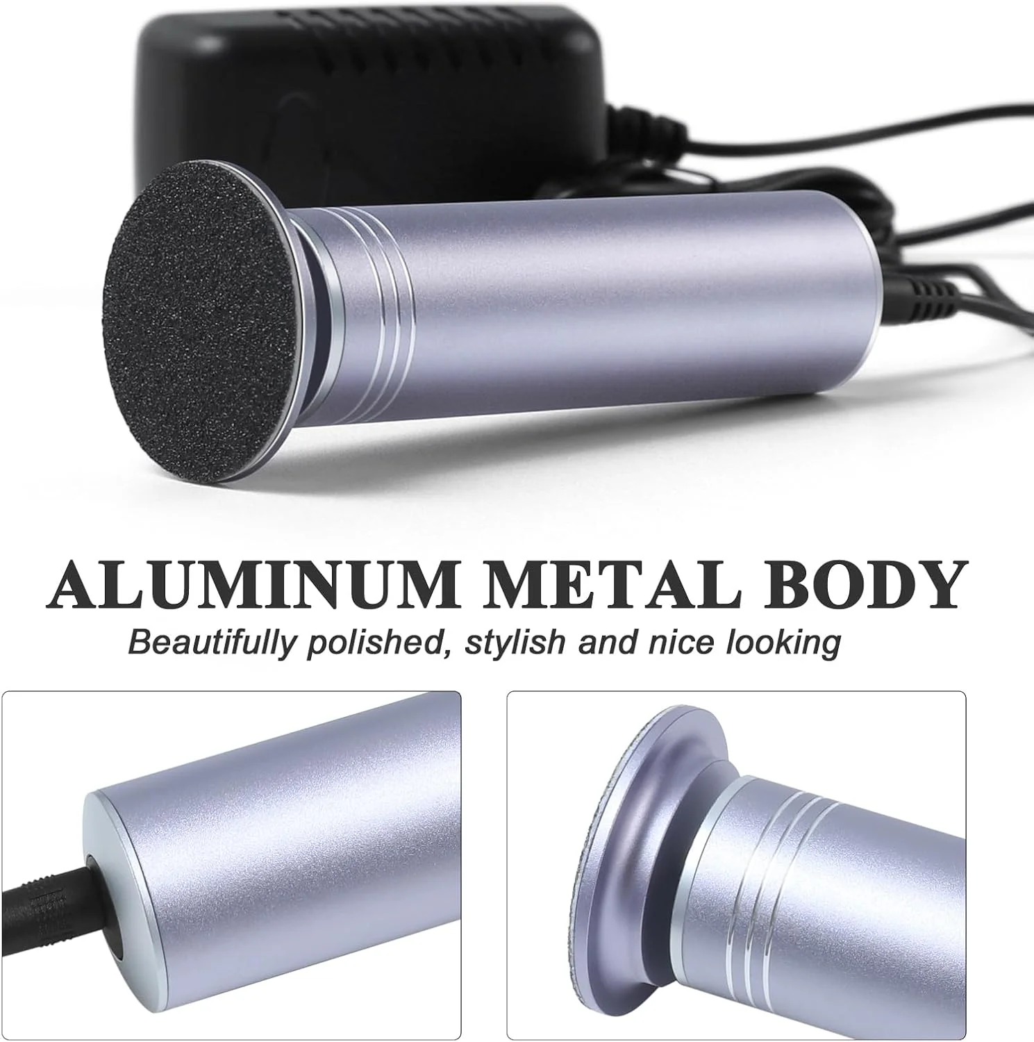 سوهان برقی پدیکور پا I·B·N G (قابل تنظیم سرعت) به همراه 60 عدد دیسک سمباده، سوهان برقی حرفه ای پدیکور پا، دستگاه سنگ پا برقی، درمل پاشنه پا به همراه برس تمیز کننده پوست مرده (FCR-02 خاکستری) سوهان برقی پدیکور پا I·B·N G (قابل تنظیم سرعت) به همراه 60 عدد دیسک سمباده، سوهان برقی حرفه ای پدیکور پا، دستگاه سنگ پا برقی، درمل پاشنه پا به همراه برس تمیز کننده پوست مرده (FCR-02 خاکستری)