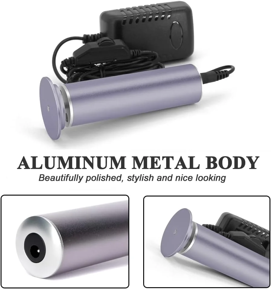 سوهان برقی پینه پا I·B·N G، سرعت قابل تنظیم، سوهان برقی قدرتمند، اسکرابر و سنگ پای برقی از بین برنده پوست مرده پا به همراه 60 عدد دیسک سمباده ای، خاکستری 01 سوهان برقی پینه پا I·B·N G، سرعت قابل تنظیم، سوهان برقی قدرتمند، اسکرابر و سنگ پای برقی از بین برنده پوست مرده پا به همراه 60 عدد دیسک سمباده ای، خاکستری 01