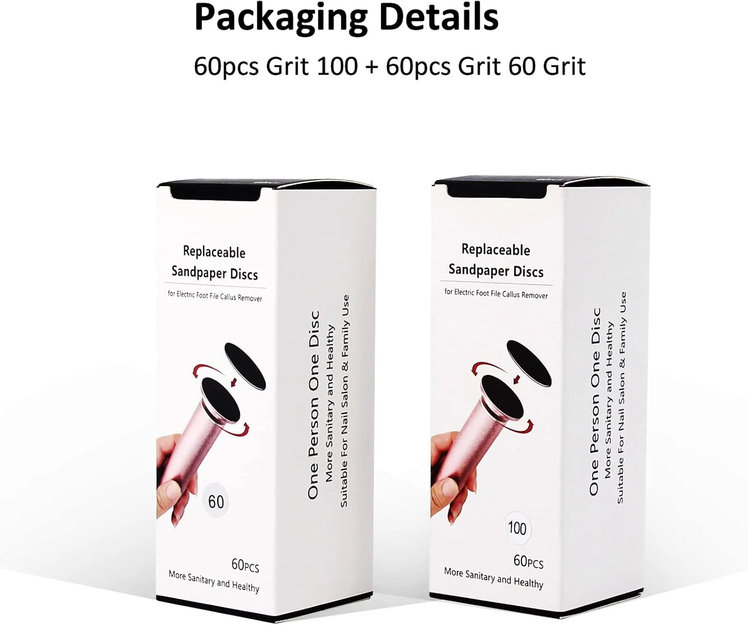 بسته 120 عددی سمباده I.B.N برای دستگاه پدیکور برقی، سوهان پا، دیسک های سمباده حرفه ای برای از بین بردن پینه پا، درجه زبری 60 + 100 بسته 120 عددی سمباده I.B.N برای دستگاه پدیکور برقی، سوهان پا، دیسک های سمباده حرفه ای برای از بین بردن پینه پا، درجه زبری 60 + 100