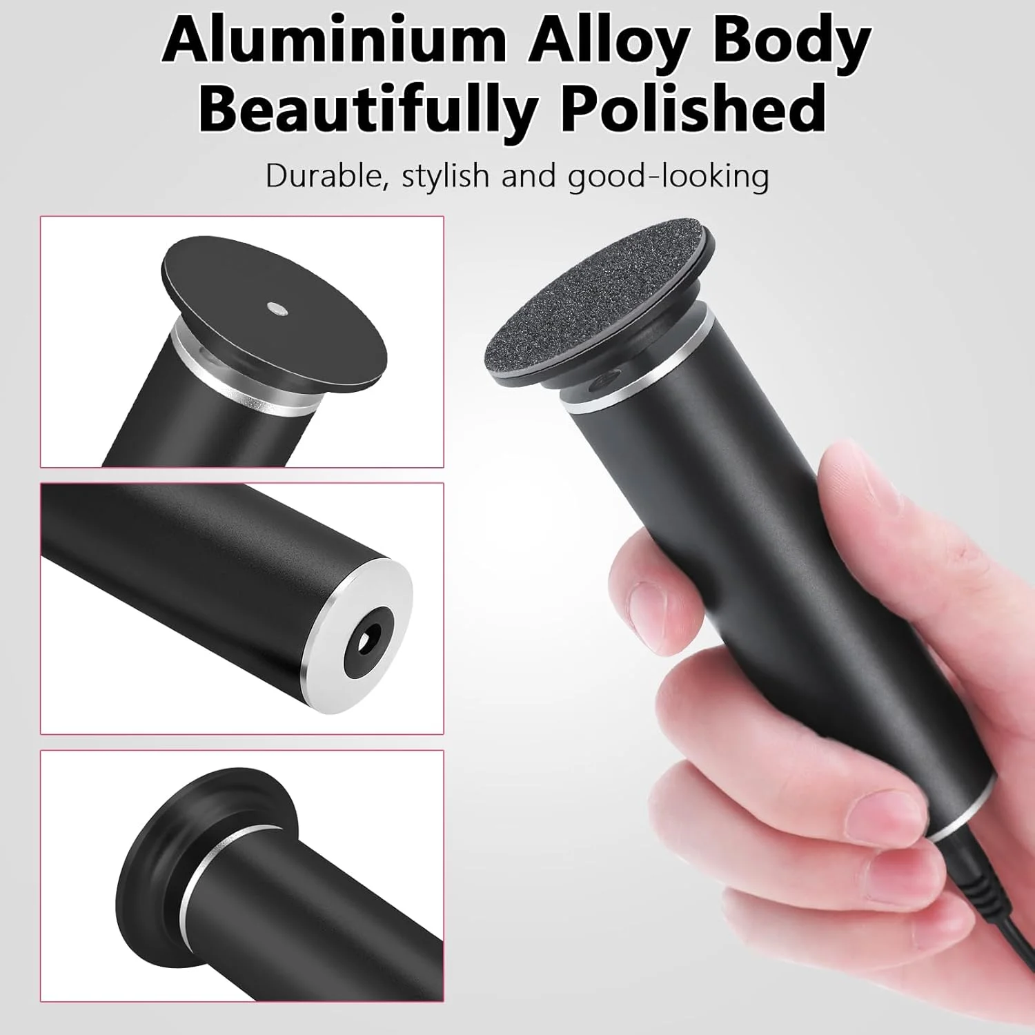 سوهان برقی پدیکور پا I·B·N G، سرعت قابل تنظیم، سوهان برقی پا با 60 دیسک سمباده ای قابل تعویض برای از بین بردن پوست مرده، پوست سخت و خشک، 01 مشکی سوهان برقی پدیکور پا I·B·N G، سرعت قابل تنظیم، سوهان برقی پا با 60 دیسک سمباده ای قابل تعویض برای از بین بردن پوست مرده، پوست سخت و خشک، 01 مشکی