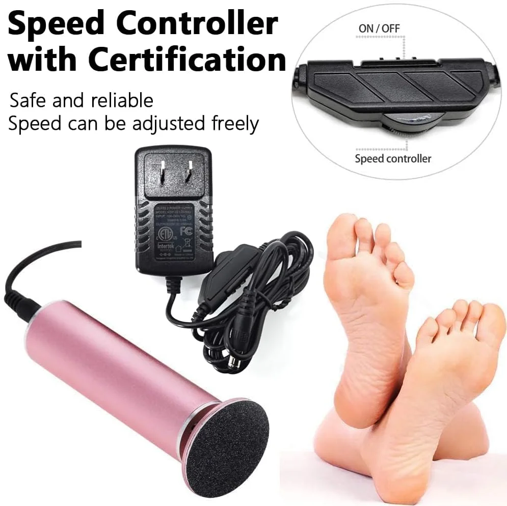 سوهان برقی پدیکور پا I·B·N G (با قابلیت تنظیم سرعت) به همراه 60 عدد دیسک سمباده، ابزار حرفه ای پدیکور برقی، سوهان پا برای از بین بردن پوست های مرده (مدل ارتقا یافته FCR-1 صورتی) سوهان برقی پدیکور پا I·B·N G (با قابلیت تنظیم سرعت) به همراه 60 عدد دیسک سمباده، ابزار حرفه ای پدیکور برقی، سوهان پا برای از بین بردن پوست های مرده (مدل ارتقا یافته FCR-1 صورتی)