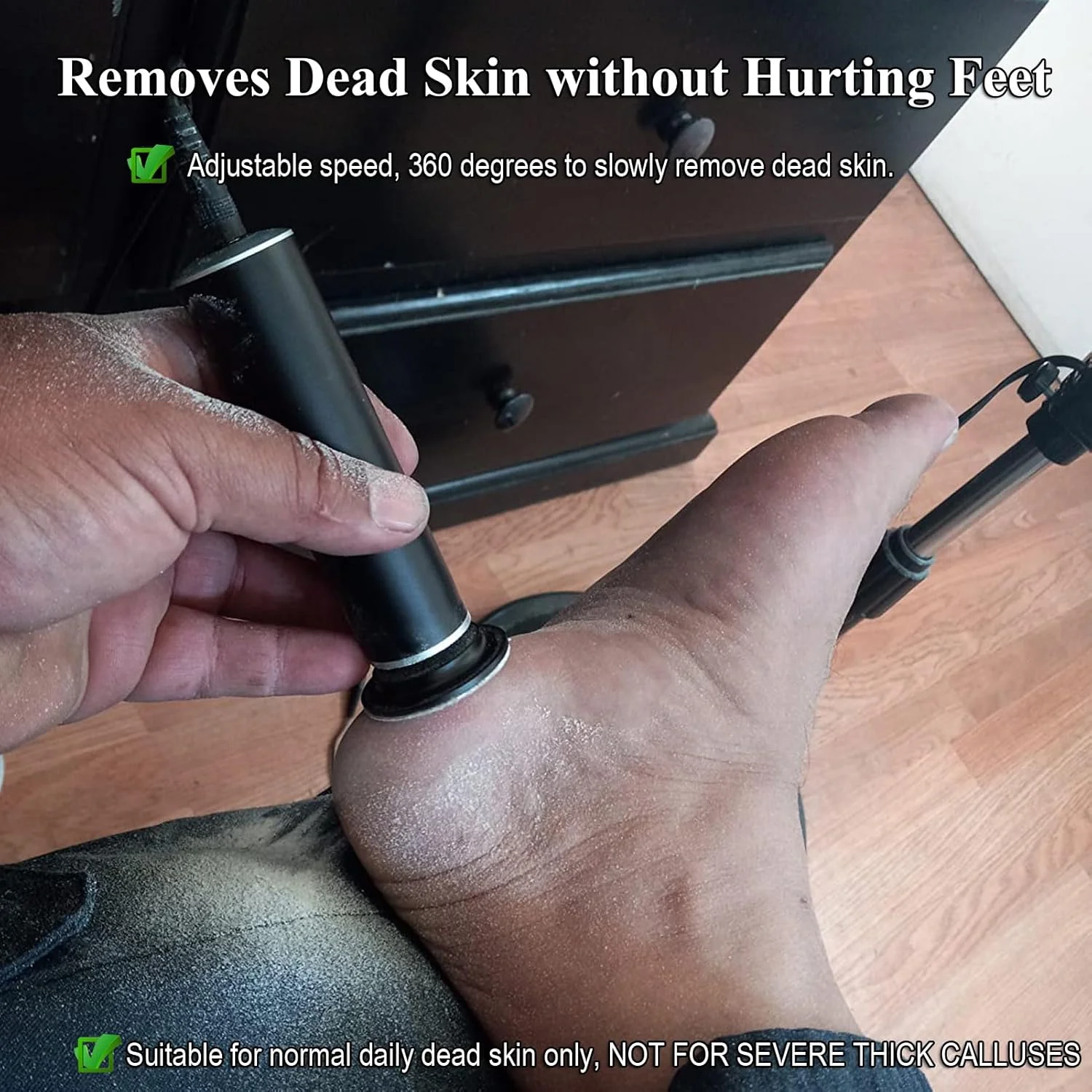 سوهان برقی پدیکور پا I·B·N G، سرعت قابل تنظیم، سوهان برقی پا با 60 دیسک سمباده ای قابل تعویض برای از بین بردن پوست مرده، پوست سخت و خشک، 01 مشکی سوهان برقی پدیکور پا I·B·N G، سرعت قابل تنظیم، سوهان برقی پا با 60 دیسک سمباده ای قابل تعویض برای از بین بردن پوست مرده، پوست سخت و خشک، 01 مشکی