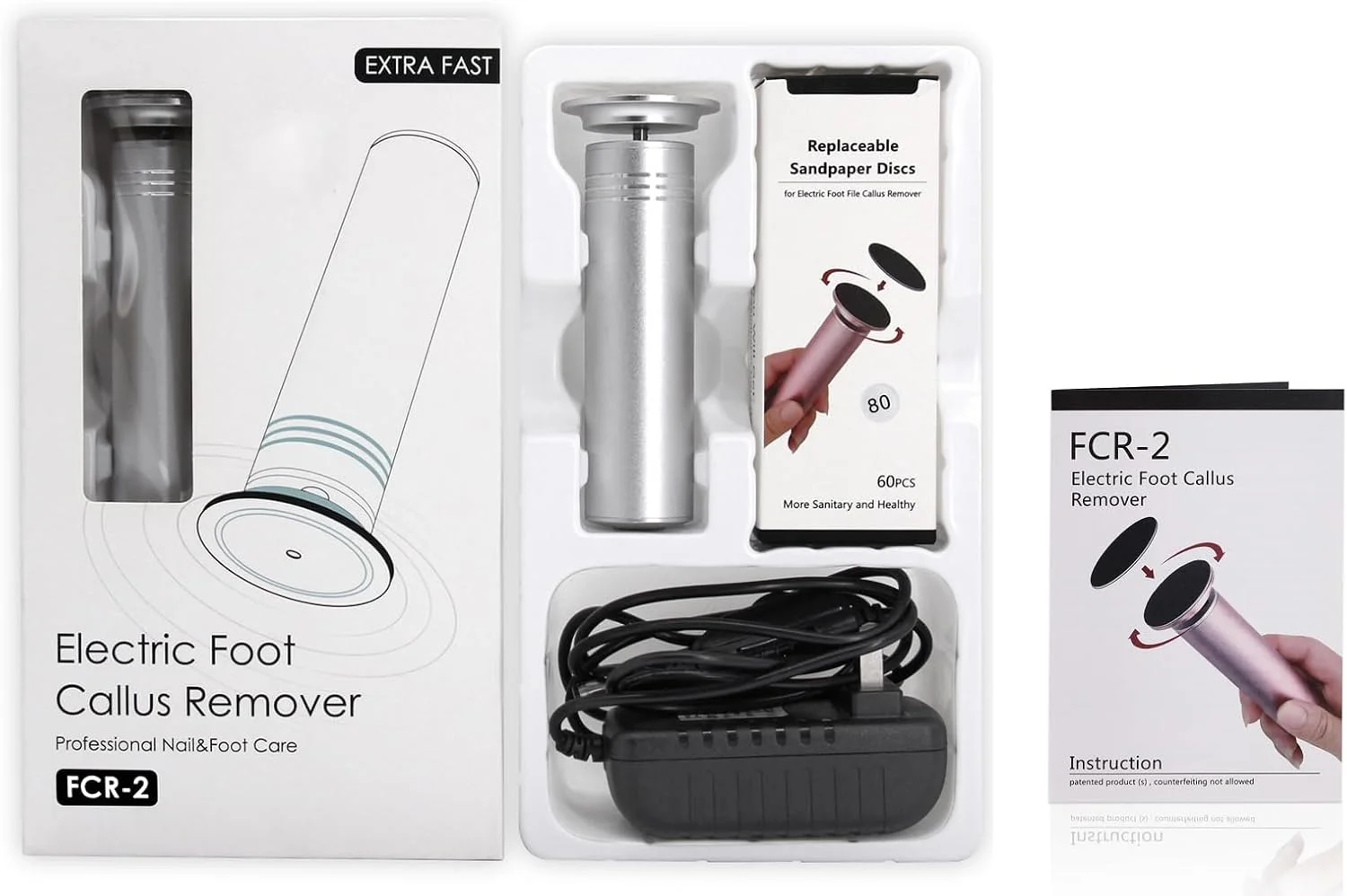 سوهان برقی پدیکور پا I·B·N G، سرعت قابل تنظیم با 60 عدد دیسک سمباده، سوهان حرفه ای پا برای از بین بردن پوست های مرده، سخت و ترک خورده، آلومینیومی، نقره ای سوهان برقی پدیکور پا I·B·N G، سرعت قابل تنظیم با 60 عدد دیسک سمباده، سوهان حرفه ای پا برای از بین بردن پوست های مرده، سخت و ترک خورده، آلومینیومی، نقره ای