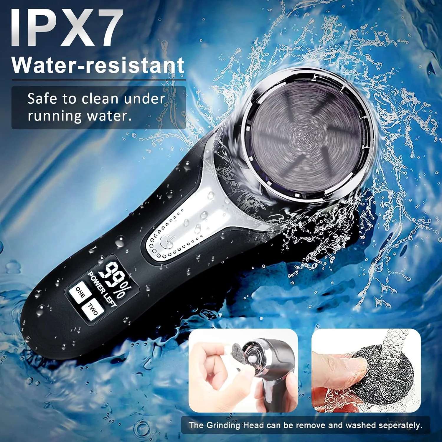 سوهان برقی پدیکور پا هوکسیدا با قابلیت مکش، کیت ابزار حرفه ای پدیکور، سوهان پا ضد آب قابل شارژ برای از بین بردن پوست مرده با 3 سری و 2 سرعت، نمایشگر LCD سوهان برقی پدیکور پا هوکسیدا با قابلیت مکش، کیت ابزار حرفه ای پدیکور، سوهان پا ضد آب قابل شارژ برای از بین بردن پوست مرده با 3 سری و 2 سرعت، نمایشگر LCD