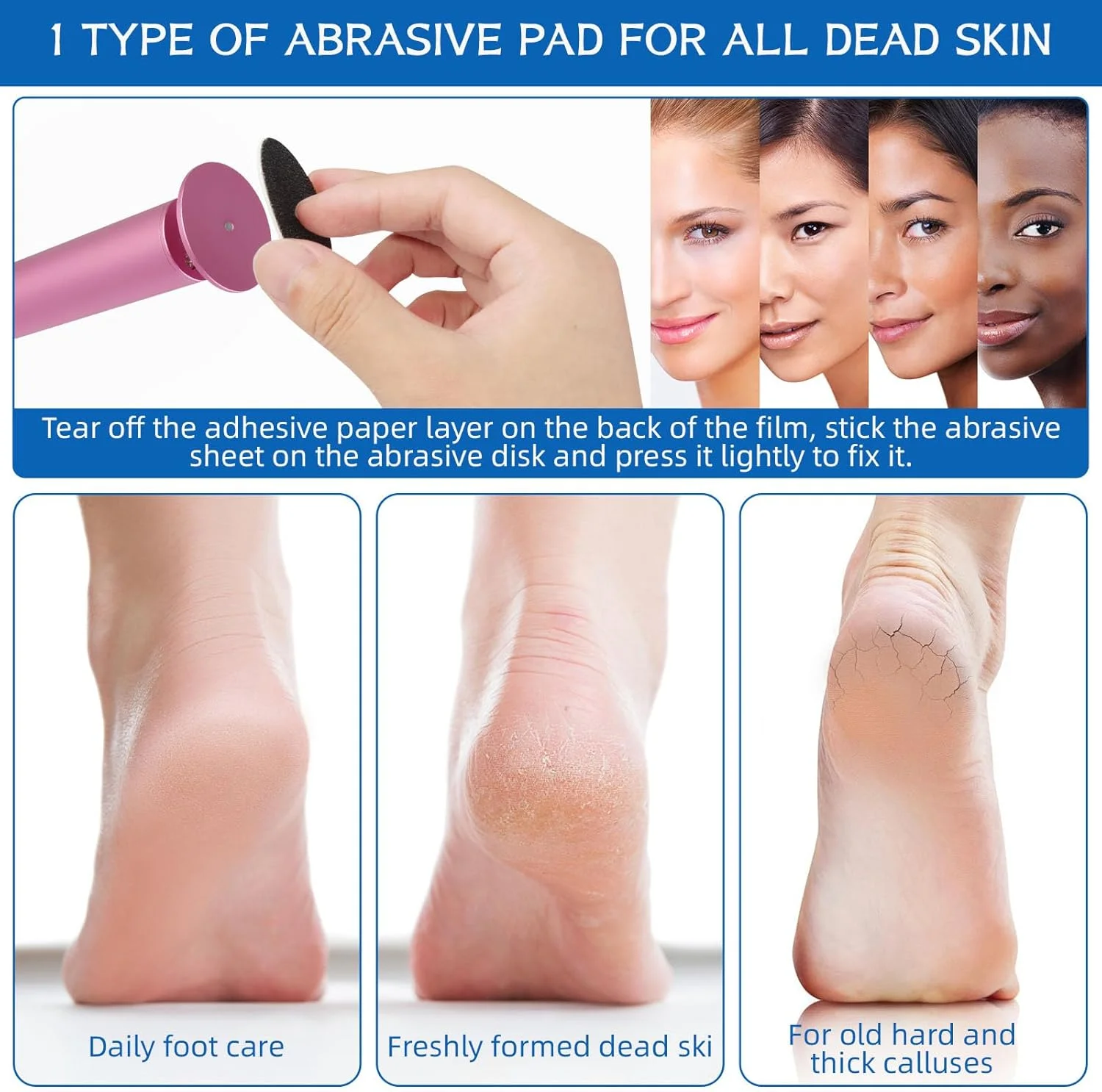 سوهان برقی پا HOVGN - از بین برنده پینه برقی پا، از بین برنده پینه برقی پا با سرعت قابل تنظیم، 60 عدد دیسک سمباده ای جایگزین برای پینه های پوست مرده مردان و زنان (صورتی) سوهان برقی پا HOVGN - از بین برنده پینه برقی پا، از بین برنده پینه برقی پا با سرعت قابل تنظیم، 60 عدد دیسک سمباده ای جایگزین برای پینه های پوست مرده مردان و زنان (صورتی)