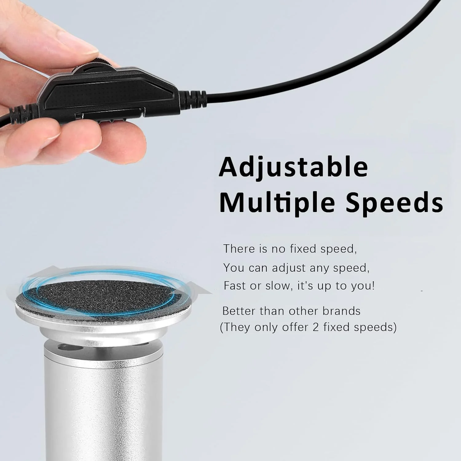 سوهان برقی پدیکور پا I·B·N G، سرعت قابل تنظیم با 60 عدد دیسک سمباده، سوهان حرفه ای پا برای از بین بردن پوست های مرده، سخت و ترک خورده، آلومینیومی، نقره ای سوهان برقی پدیکور پا I·B·N G، سرعت قابل تنظیم با 60 عدد دیسک سمباده، سوهان حرفه ای پا برای از بین بردن پوست های مرده، سخت و ترک خورده، آلومینیومی، نقره ای