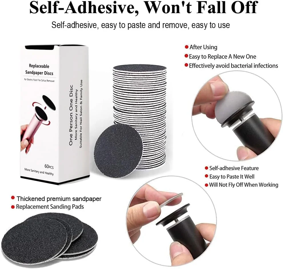 سوهان برقی پدیکور پا I·B·N G، سرعت قابل تنظیم، سوهان برقی پا با 60 دیسک سمباده ای قابل تعویض برای از بین بردن پوست مرده، پوست سخت و خشک، 01 مشکی سوهان برقی پدیکور پا I·B·N G، سرعت قابل تنظیم، سوهان برقی پا با 60 دیسک سمباده ای قابل تعویض برای از بین بردن پوست مرده، پوست سخت و خشک، 01 مشکی