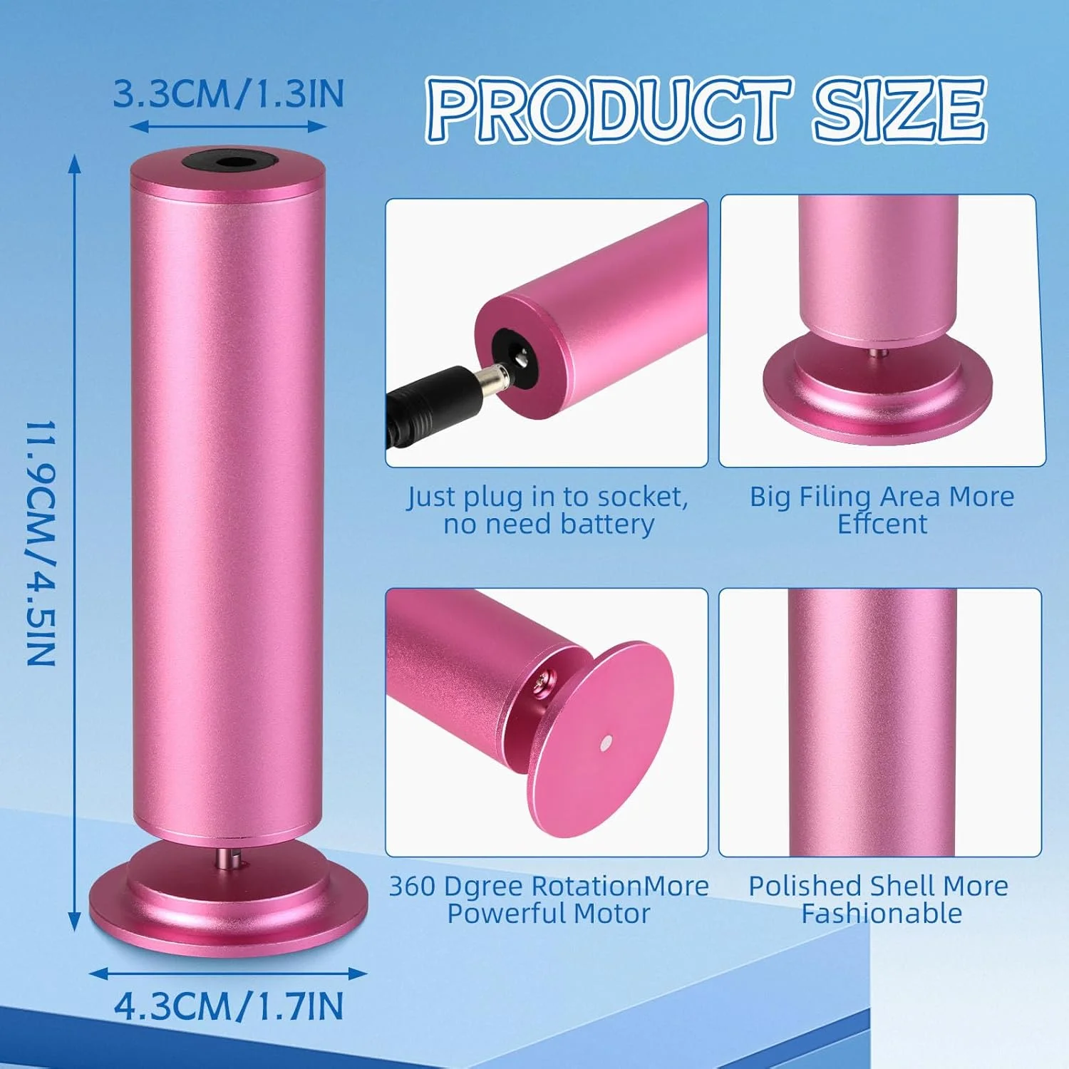 سوهان برقی پا HOVGN - از بین برنده پینه برقی پا، از بین برنده پینه برقی پا با سرعت قابل تنظیم، 60 عدد دیسک سمباده ای جایگزین برای پینه های پوست مرده مردان و زنان (صورتی) سوهان برقی پا HOVGN - از بین برنده پینه برقی پا، از بین برنده پینه برقی پا با سرعت قابل تنظیم، 60 عدد دیسک سمباده ای جایگزین برای پینه های پوست مرده مردان و زنان (صورتی)