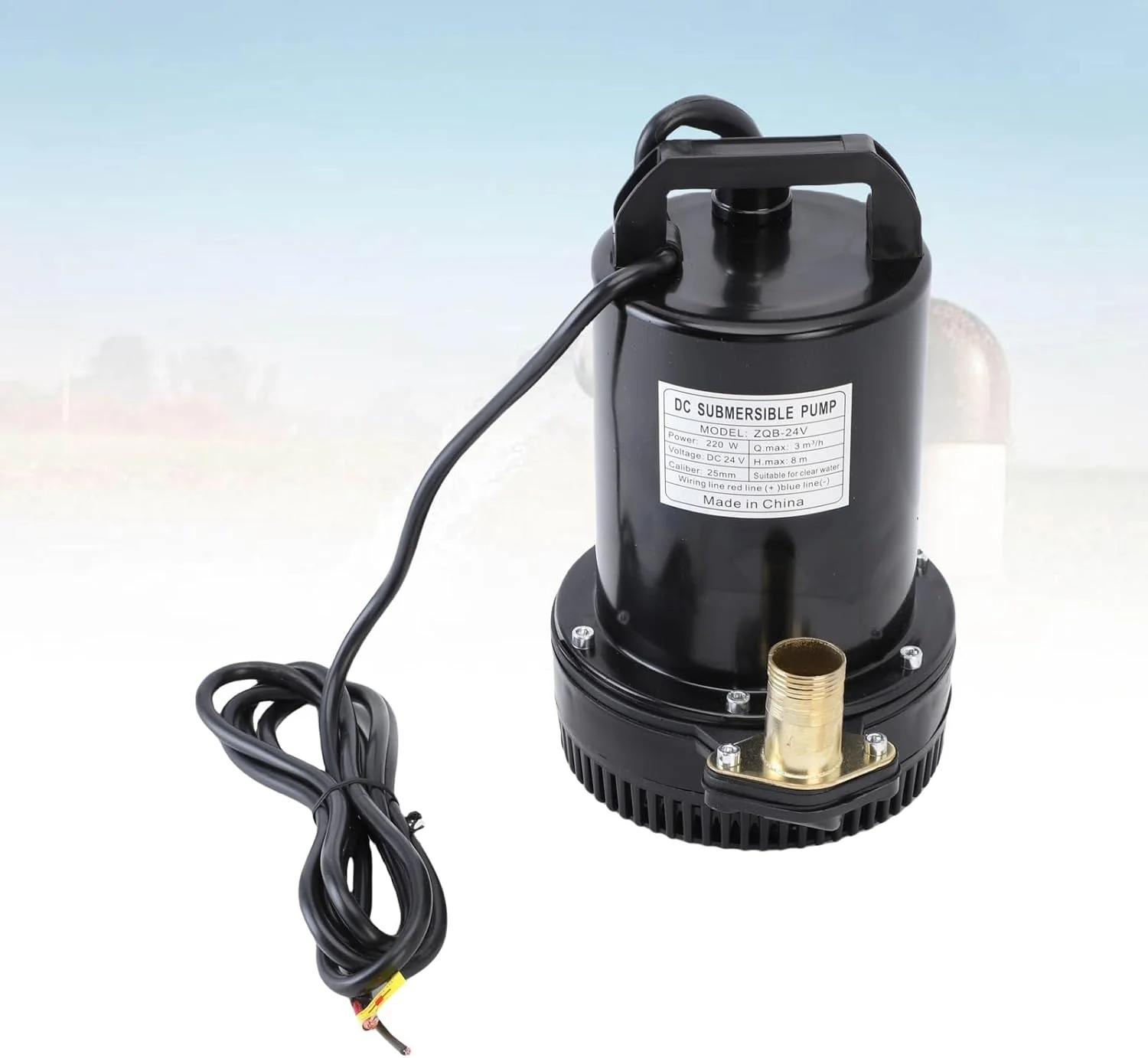 پمپ آب عمیق باناپوی، پمپ شناور استیل ضد زنگ 220 وات با ارتفاع 8 متری برای آبیاری کشاورزی، حوضچه، حوضچه مزرعه، آبشخور دام، آبیاری باغ