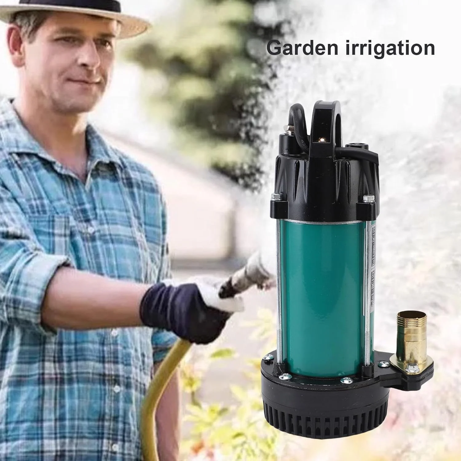 پمپ شناور 300 واتی Banapoy، پمپ انتقال آب شناور چاه عمیق قابل حمل برقی با کابل 7 متری، 68 لیتر در دقیقه، اتصال 1 اینچی، برای حوض باغ، استخر، وان آب گرم، Ba (DC12V)