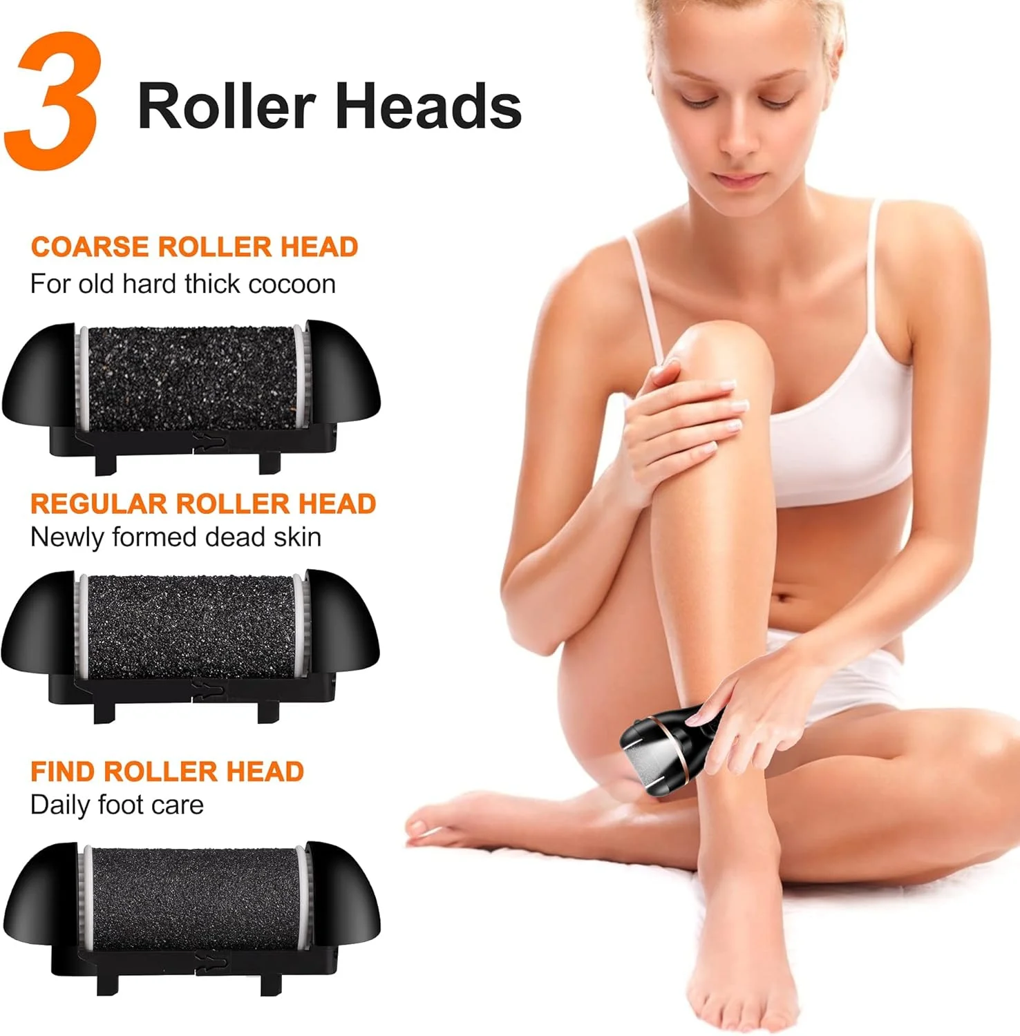 ابزار برقی حذف پوست پا KASTWAVE، ابزار قابل شارژ و ضد آب برای از بین بردن پینه پا، مجموعه سوهان پا با USB، چاقوی پدیکور، ابزار تیز کردن پا و برس تمیز کننده ابزار برقی حذف پوست پا KASTWAVE، ابزار قابل شارژ و ضد آب برای از بین بردن پینه پا، مجموعه سوهان پا با USB، چاقوی پدیکور، ابزار تیز کردن پا و برس تمیز کننده