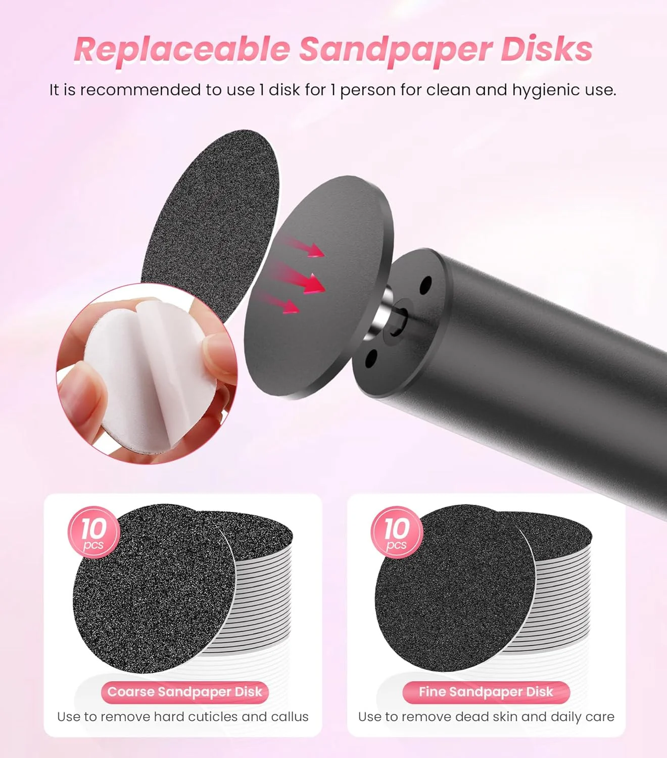 دستگاه از بین برنده پینه پا و پولیش ناخن برقی 2 در 1 JOMLEY، 6 سرعته، سوهان برقی پا با دیسک سمباده، دستگاه برقی قابل شارژ حرفه ای از بین برنده پینه برای از بین بردن پوست مرده پا - مشکی دستگاه از بین برنده پینه پا و پولیش ناخن برقی 2 در 1 JOMLEY، 6 سرعته، سوهان برقی پا با دیسک سمباده، دستگاه برقی قابل شارژ حرفه ای از بین برنده پینه برای از بین بردن پوست مرده پا - مشکی