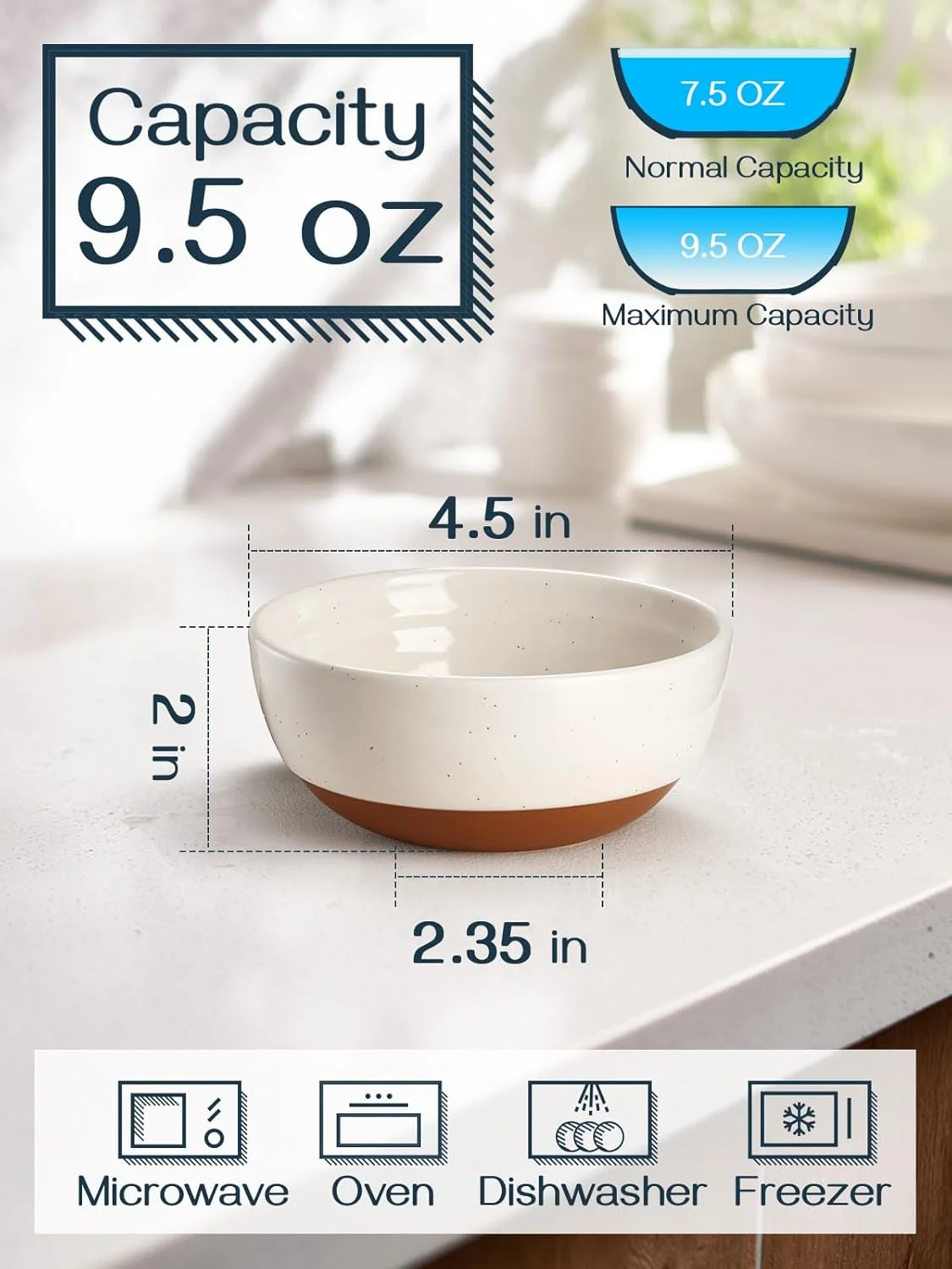 ست 6 تایی کاسه بستنی خوری DOWAN، 300 میلی لیتری، کاسه های کوچک سرامیکی دسر خوری 11 سانتی متری برای سس، کاسه چینی سفید برای بستنی، تنقلات، سس، مناسب برای سرو پورسیون های کوچک، قابل شستشو در ماشین ظرفشویی و استفاده در مایکروویو ست 6 تایی کاسه بستنی خوری DOWAN، 300 میلی لیتری، کاسه های کوچک سرامیکی دسر خوری 11 سانتی متری برای سس، کاسه چینی سفید برای بستنی، تنقلات، سس، مناسب برای سرو پورسیون های کوچک، قابل شستشو در ماشین ظرفشویی و استفاده در مایکروویو