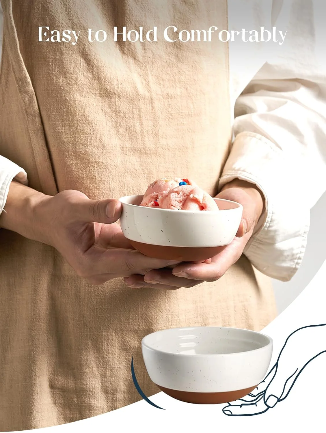 ست 6 تایی کاسه بستنی خوری DOWAN، 300 میلی لیتری، کاسه های کوچک سرامیکی دسر خوری 11 سانتی متری برای سس، کاسه چینی سفید برای بستنی، تنقلات، سس، مناسب برای سرو پورسیون های کوچک، قابل شستشو در ماشین ظرفشویی و استفاده در مایکروویو ست 6 تایی کاسه بستنی خوری DOWAN، 300 میلی لیتری، کاسه های کوچک سرامیکی دسر خوری 11 سانتی متری برای سس، کاسه چینی سفید برای بستنی، تنقلات، سس، مناسب برای سرو پورسیون های کوچک، قابل شستشو در ماشین ظرفشویی و استفاده در مایکروویو