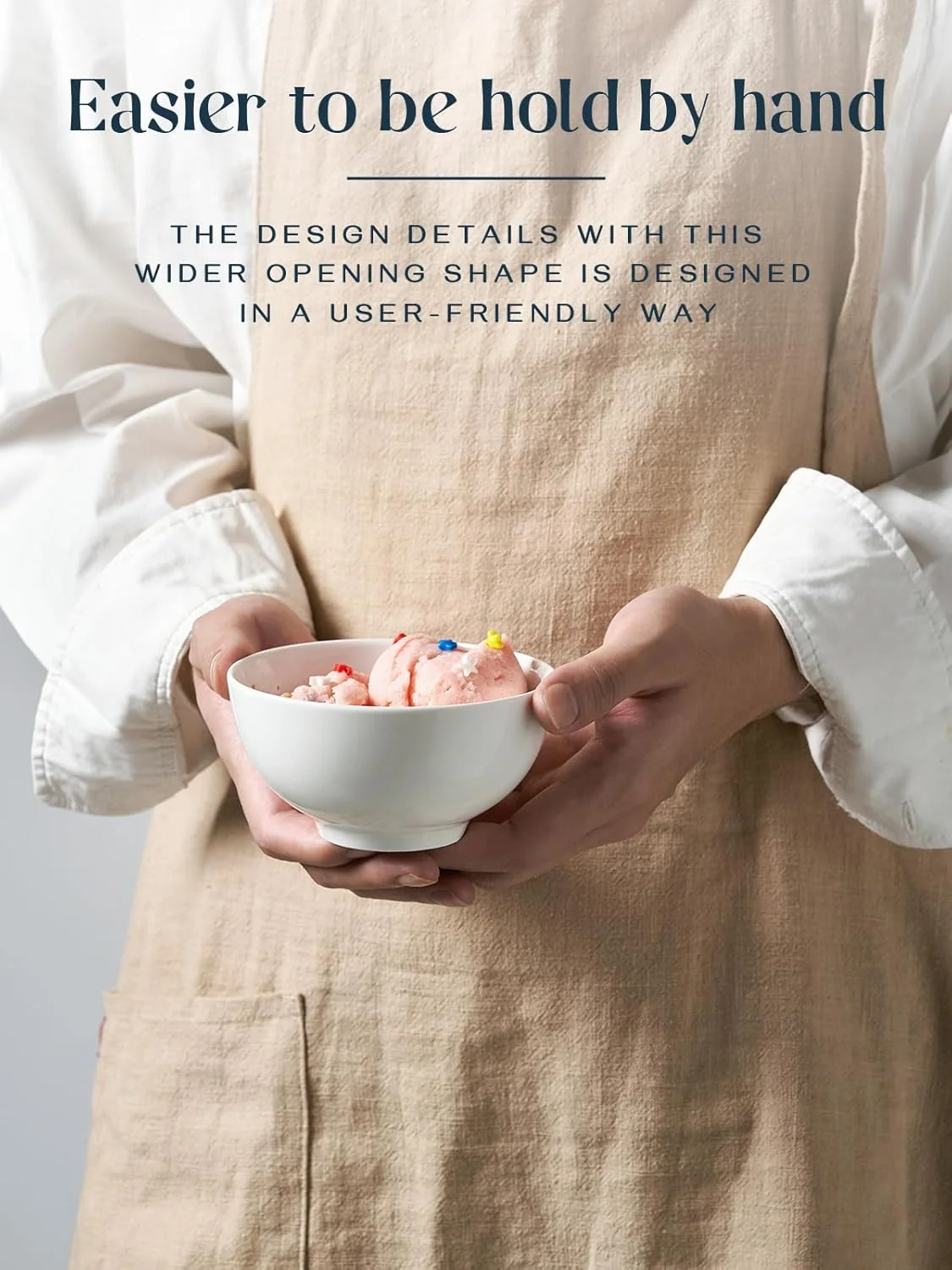 DOWAN کاسه های دسر کوچک 10 اونسی - ست 4 تایی کاسه های سرامیکی 4.5 اینچی برای مخلفات - کاسه های سفید برای بستنی، میوه، برنج، بلغور جو دوسر - قابل شستشو در ماشین ظرفشویی و استفاده در مایکروویو DOWAN کاسه های دسر کوچک 10 اونسی - ست 4 تایی کاسه های سرامیکی 4.5 اینچی برای مخلفات - کاسه های سفید برای بستنی، میوه، برنج، بلغور جو دوسر - قابل شستشو در ماشین ظرفشویی و استفاده در مایکروویو