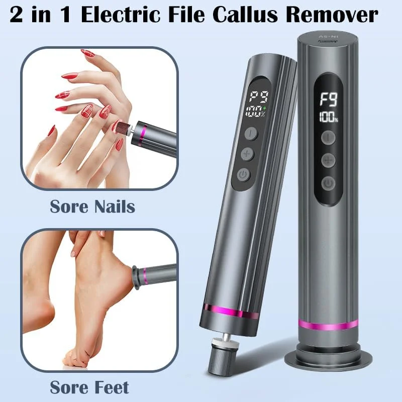 Ideal Swan 2 in 1 Callus Remover for feet, Professional Foot File Pedicure Tools, Gray 9 Adjustable Speeds Electric Foot Callus Remover for Cracked, or Tough Skin and Calluses(Gray) Ideal Swan 2 in 1 Callus Remover for feet, Professional Foot File Pedicure Tools, Gray 9 Adjustable Speeds Electric Foot Callus Remover for Cracked, or Tough Skin and Calluses(Gray)