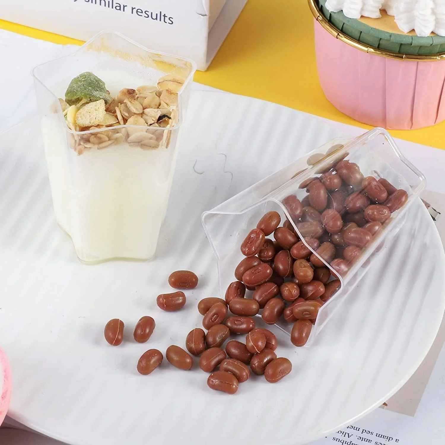 ظروف دسر مینیاتوری NALACAL، 50 عدد، ظروف دسر پلاستیکی 70 میلی لیتری به شکل پنج ضلعی، ظرف پیش غذا شفاف، کاسه سرو قابل استفاده مجدد برای دسر، پودینگ، موس، مهمانی ظروف دسر مینیاتوری NALACAL، 50 عدد، ظروف دسر پلاستیکی 70 میلی لیتری به شکل پنج ضلعی، ظرف پیش غذا شفاف، کاسه سرو قابل استفاده مجدد برای دسر، پودینگ، موس، مهمانی