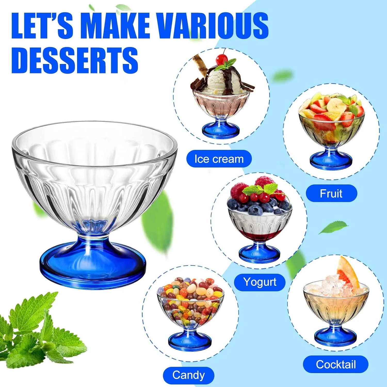 NALACAL کاسه بستنی آکریلیک 240 میلی لیتری، فنجان دسر شفاف، کاسه بستنی پایه دار برای سالاد، میان وعده، کوکتل، چاشنی، دسر ترایفل، مهمانی تعطیلات (بسته 12 عددی) NALACAL کاسه بستنی آکریلیک 240 میلی لیتری، فنجان دسر شفاف، کاسه بستنی پایه دار برای سالاد، میان وعده، کوکتل، چاشنی، دسر ترایفل، مهمانی تعطیلات (بسته 12 عددی)