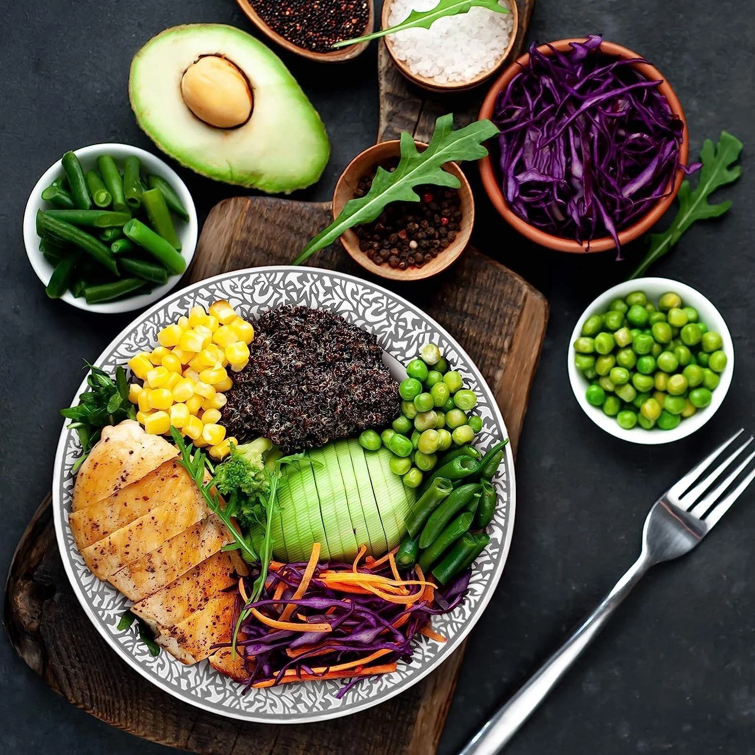 ظروف دسر پلاستیکی ممتاز NALACAL، ظروف پلاستیکی چند منظوره با حاشیه توری نقره ای، مناسب برای پیک نیک، غذای مهمانی، باربیکیو، مهمانی باغ (18 سانتی متر - 20 عدد) ظروف دسر پلاستیکی ممتاز NALACAL، ظروف پلاستیکی چند منظوره با حاشیه توری نقره ای، مناسب برای پیک نیک، غذای مهمانی، باربیکیو، مهمانی باغ (18 سانتی متر - 20 عدد)