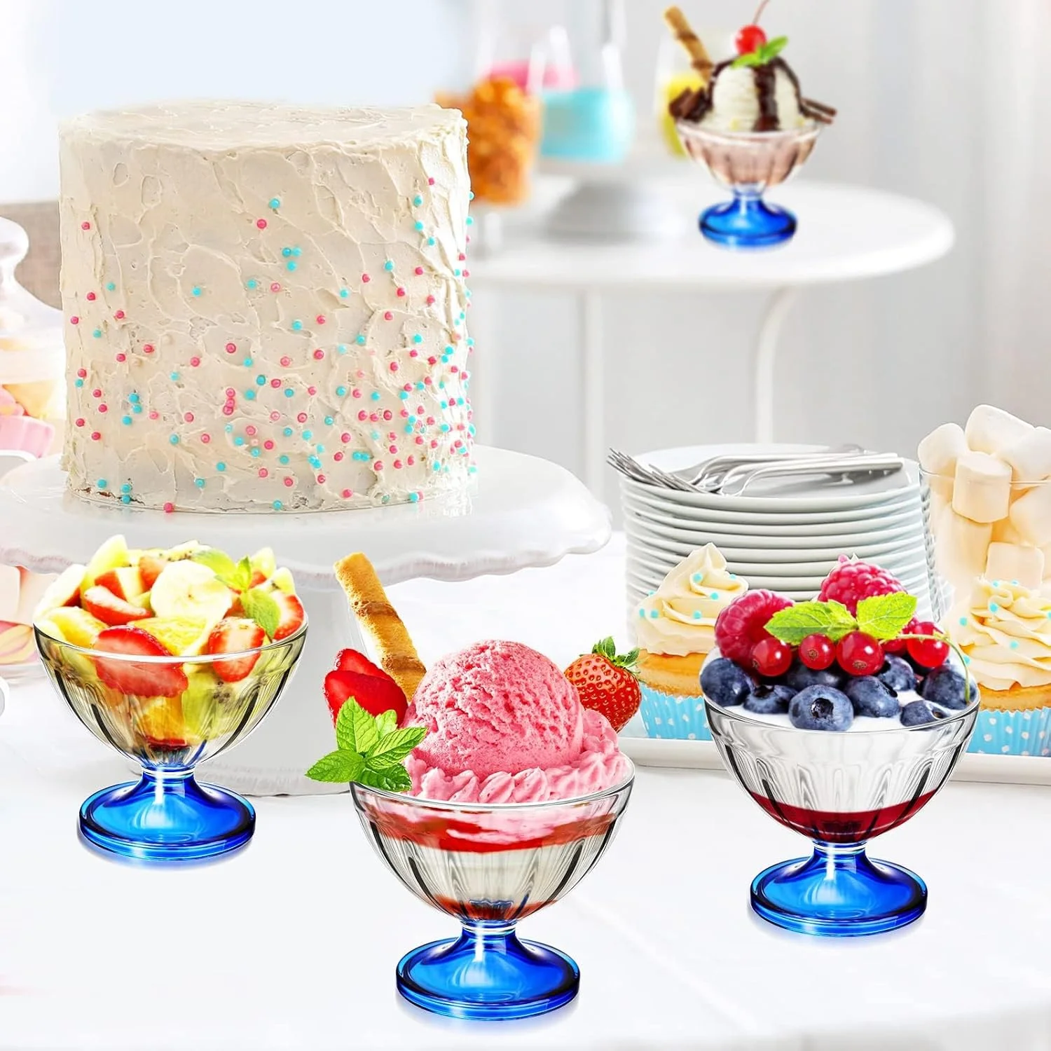 NALACAL کاسه بستنی آکریلیک 240 میلی لیتری، فنجان دسر شفاف، کاسه بستنی پایه دار برای سالاد، میان وعده، کوکتل، چاشنی، دسر ترایفل، مهمانی تعطیلات (بسته 12 عددی) NALACAL کاسه بستنی آکریلیک 240 میلی لیتری، فنجان دسر شفاف، کاسه بستنی پایه دار برای سالاد، میان وعده، کوکتل، چاشنی، دسر ترایفل، مهمانی تعطیلات (بسته 12 عددی)