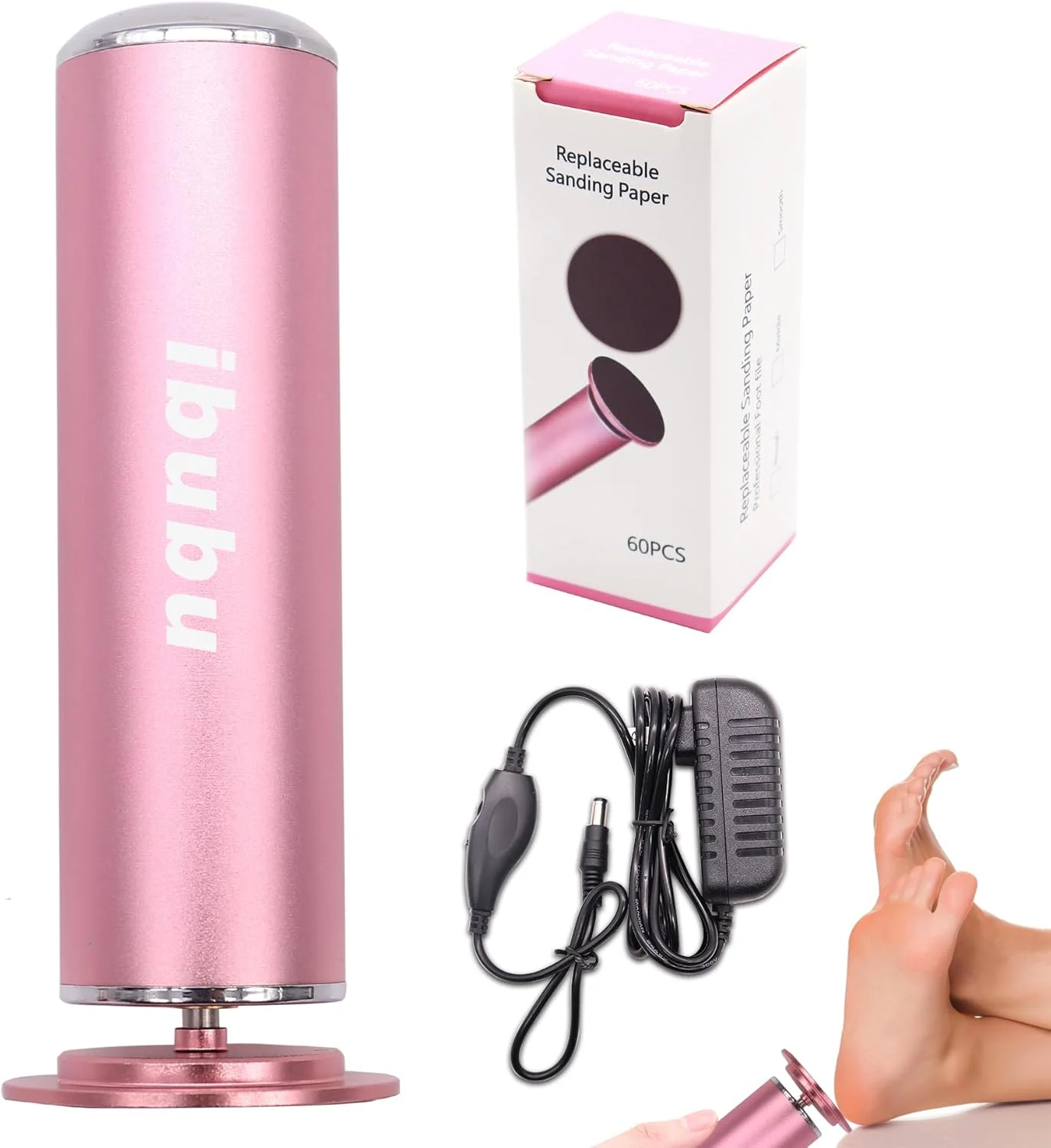 دستگاه سوهان برقی پینه پا ibubu، صورتی، حرفه ای، قدرتمند، سنگ سمباده پدیکور با 60 عدد دیسک سمباده ای تعویضی، اسکرابر پاشنه پا برای پوست های مرده، خشک، ترک خورده و پینه بسته، سرعت قابل تنظیم دستگاه سوهان برقی پینه پا ibubu، صورتی، حرفه ای، قدرتمند، سنگ سمباده پدیکور با 60 عدد دیسک سمباده ای تعویضی، اسکرابر پاشنه پا برای پوست های مرده، خشک، ترک خورده و پینه بسته، سرعت قابل تنظیم