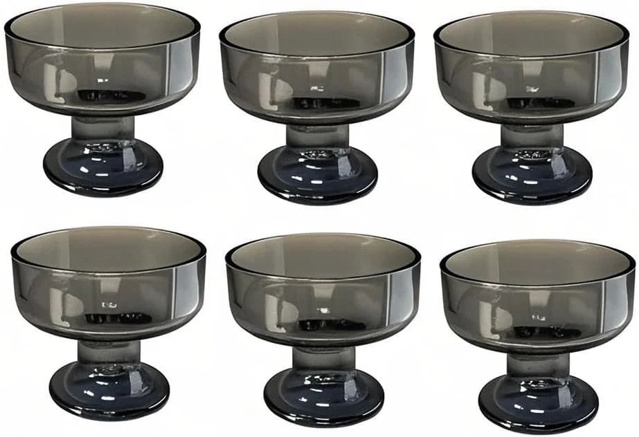 ست 6 عددی کاسه بستنی پایه دار شیشه ای کوچک MQMCPDS، کاسه و فنجان دسر چند منظوره مناسب برای مهمانی ها مانند دسر، میوه، آجیل، کوکتل، 186 میلی لیتر (خاکستری دودی) ست 6 عددی کاسه بستنی پایه دار شیشه ای کوچک MQMCPDS، کاسه و فنجان دسر چند منظوره مناسب برای مهمانی ها مانند دسر، میوه، آجیل، کوکتل، 186 میلی لیتر (خاکستری دودی)