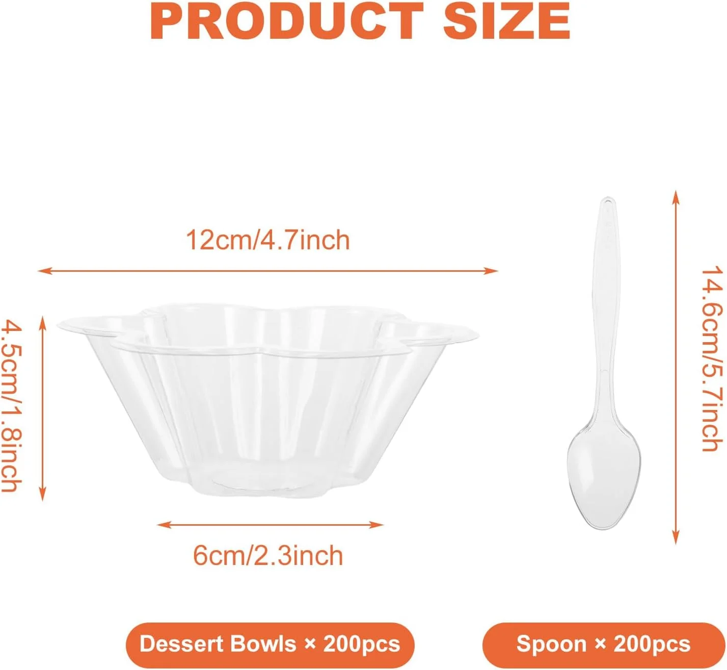 ظروف بستنی MUXHEL، 200 عدد کاسه بستنی همراه با قاشق، ظروف دسر یکبار مصرف شفاف 7 اونسی، کاسه های سرو پلاستیکی کوچک برای تنقلات، بستنی، پودینگ، ماست، میوه ظروف بستنی MUXHEL، 200 عدد کاسه بستنی همراه با قاشق، ظروف دسر یکبار مصرف شفاف 7 اونسی، کاسه های سرو پلاستیکی کوچک برای تنقلات، بستنی، پودینگ، ماست، میوه