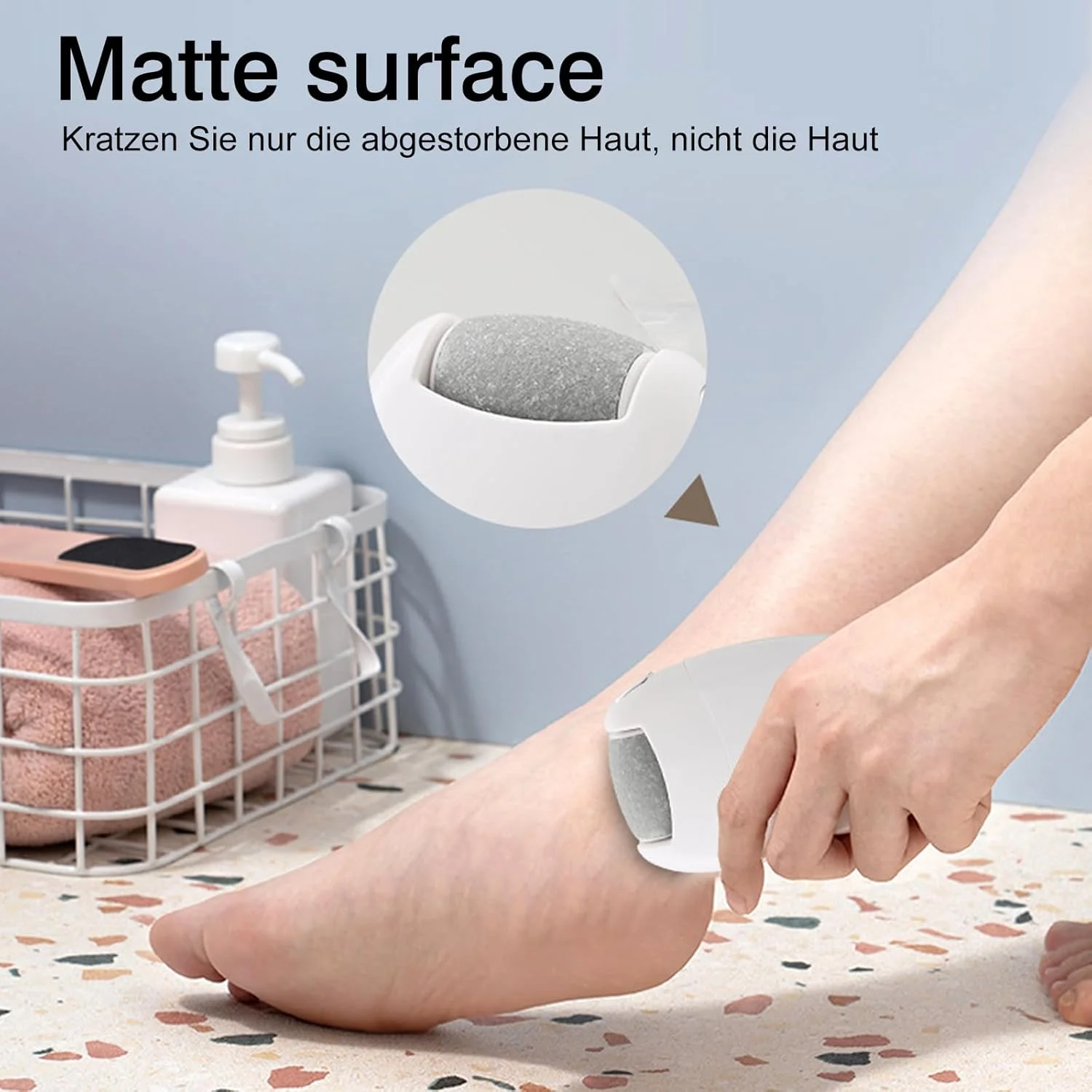 سوهان پدیکور برقی HOSPAOP، قوی - ست مراقبت از پا و دستگاه از بین برنده پینه قابل شارژ با 3 غلتک تعویضی، سوهان پدیکور برقی حرفه ای برای پا، از بین برنده پینه پا