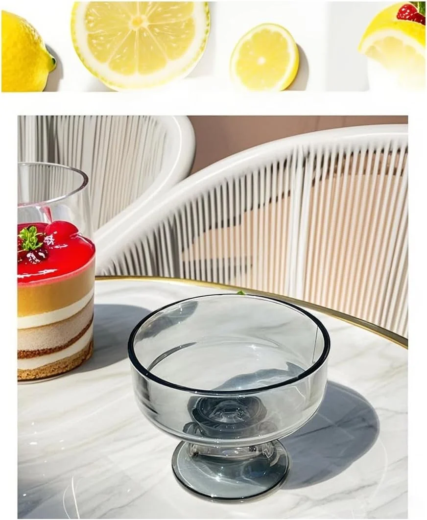 ست 6 عددی کاسه بستنی پایه دار شیشه ای کوچک MQMCPDS، کاسه و فنجان دسر چند منظوره مناسب برای مهمانی ها مانند دسر، میوه، آجیل، کوکتل، 186 میلی لیتر (خاکستری دودی) ست 6 عددی کاسه بستنی پایه دار شیشه ای کوچک MQMCPDS، کاسه و فنجان دسر چند منظوره مناسب برای مهمانی ها مانند دسر، میوه، آجیل، کوکتل، 186 میلی لیتر (خاکستری دودی)