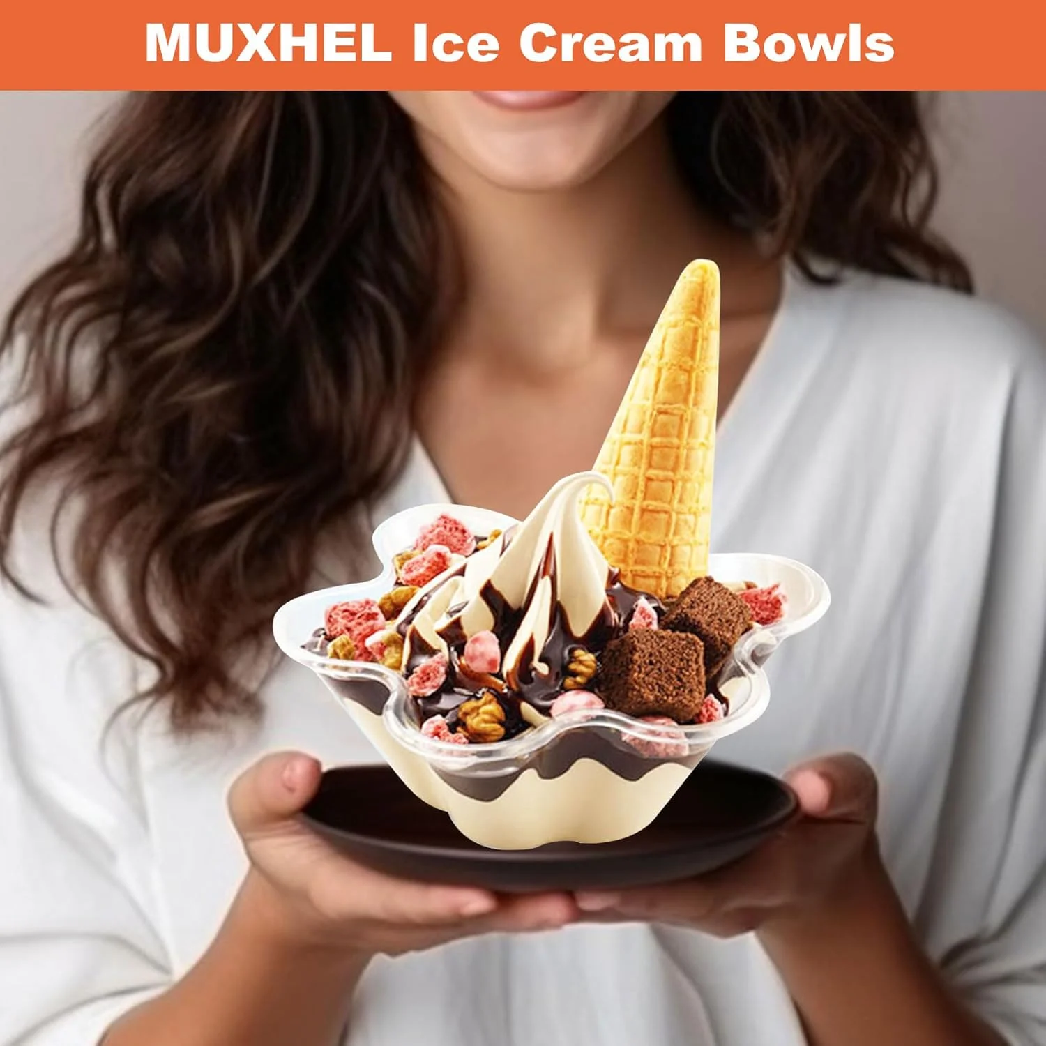 ظروف بستنی MUXHEL، 200 عدد کاسه بستنی همراه با قاشق، ظروف دسر یکبار مصرف شفاف 7 اونسی، کاسه های سرو پلاستیکی کوچک برای تنقلات، بستنی، پودینگ، ماست، میوه ظروف بستنی MUXHEL، 200 عدد کاسه بستنی همراه با قاشق، ظروف دسر یکبار مصرف شفاف 7 اونسی، کاسه های سرو پلاستیکی کوچک برای تنقلات، بستنی، پودینگ، ماست، میوه