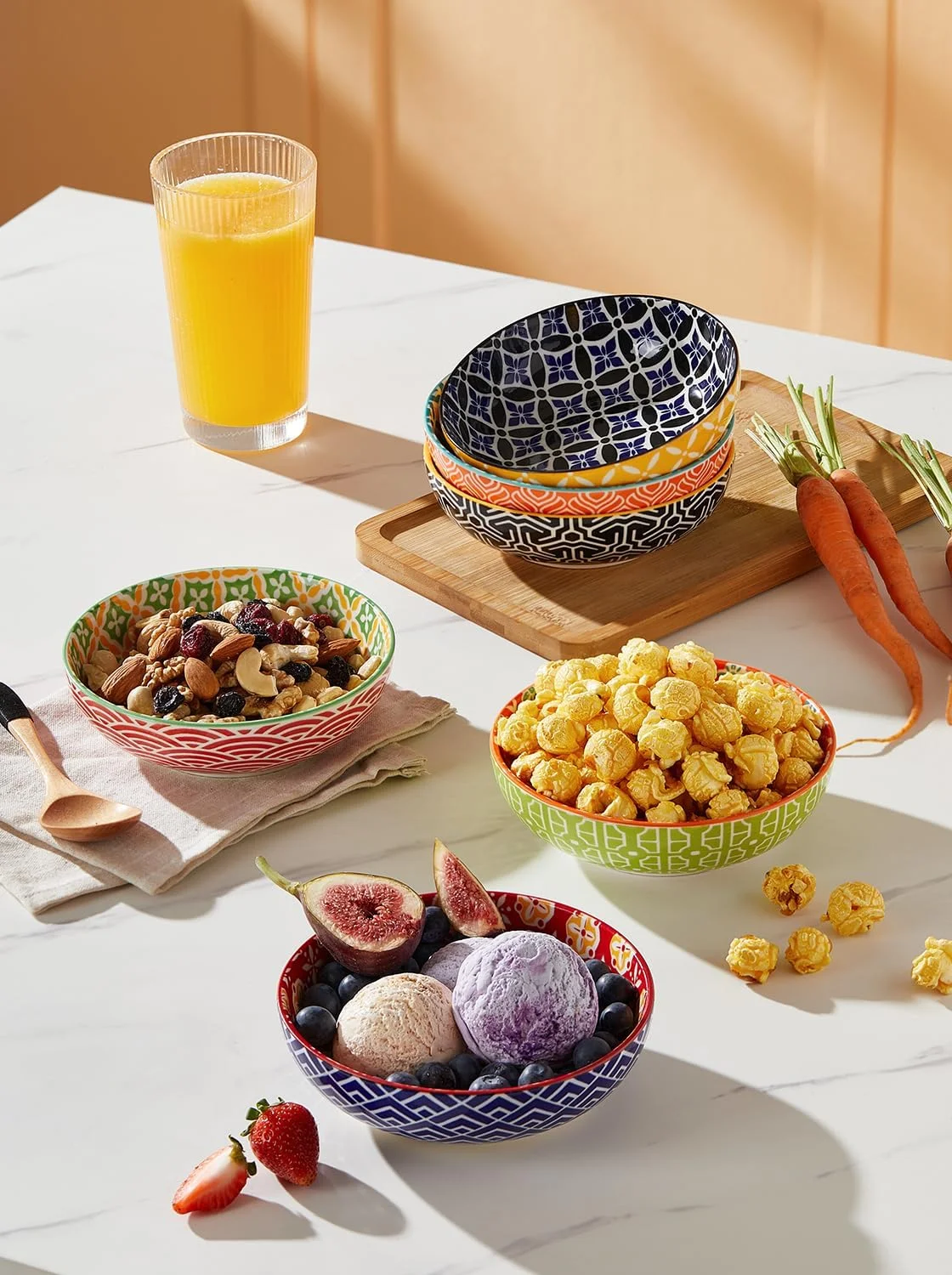 کاسه دسر کوچک Metahom، کاسه های سرامیکی تنقلات برای آشپزخانه، ست کاسه کم عمق رنگارنگ 330 میلی لیتری برای بستنی، چاشنی ها، مخلفات، ست 6 عددی، قابل شستشو در ماشین ظرفشویی و استفاده در مایکروویو کاسه دسر کوچک Metahom، کاسه های سرامیکی تنقلات برای آشپزخانه، ست کاسه کم عمق رنگارنگ 330 میلی لیتری برای بستنی، چاشنی ها، مخلفات، ست 6 عددی، قابل شستشو در ماشین ظرفشویی و استفاده در مایکروویو