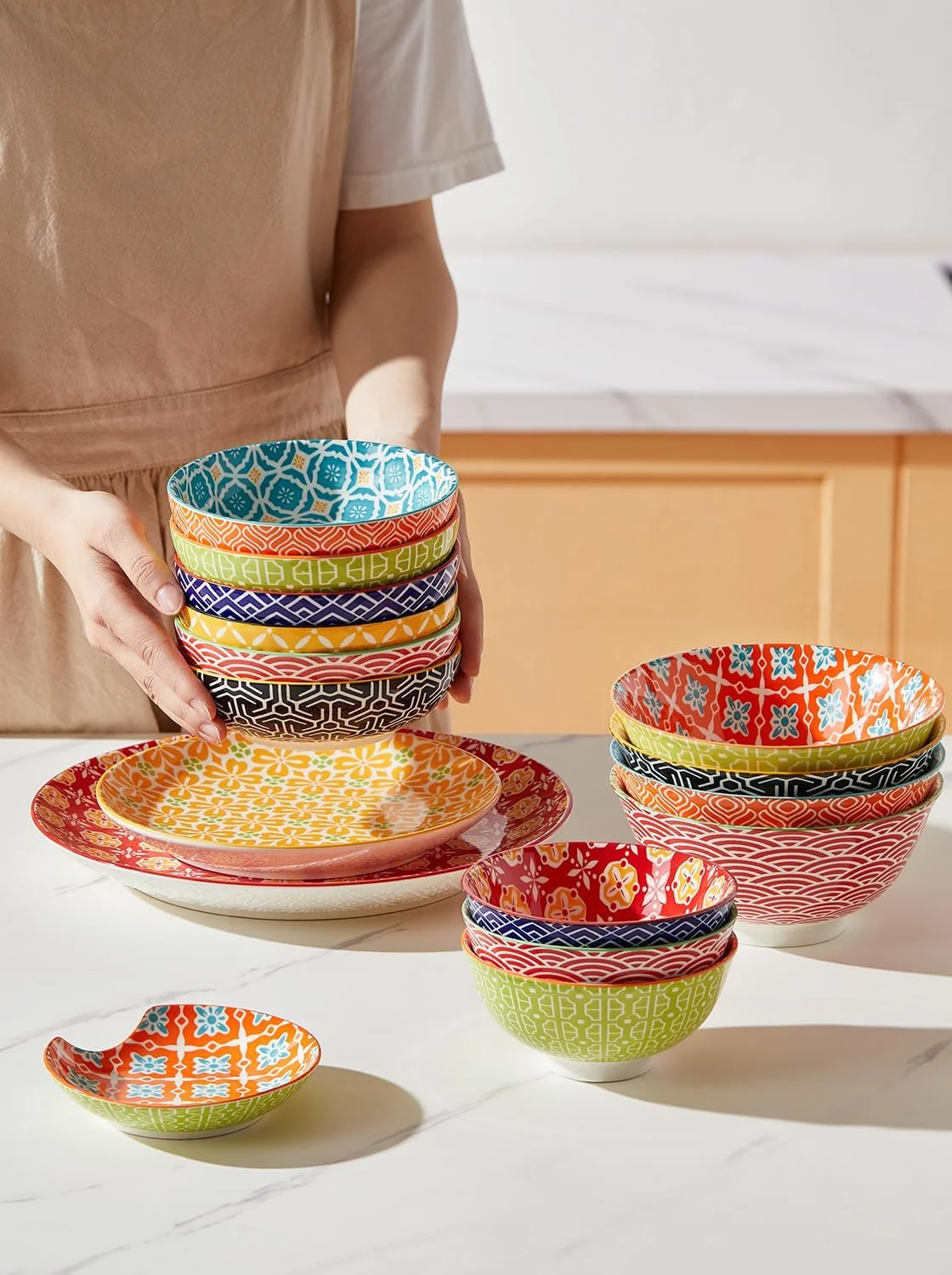 کاسه دسر کوچک Metahom، کاسه های سرامیکی تنقلات برای آشپزخانه، ست کاسه کم عمق رنگارنگ 330 میلی لیتری برای بستنی، چاشنی ها، مخلفات، ست 6 عددی، قابل شستشو در ماشین ظرفشویی و استفاده در مایکروویو کاسه دسر کوچک Metahom، کاسه های سرامیکی تنقلات برای آشپزخانه، ست کاسه کم عمق رنگارنگ 330 میلی لیتری برای بستنی، چاشنی ها، مخلفات، ست 6 عددی، قابل شستشو در ماشین ظرفشویی و استفاده در مایکروویو