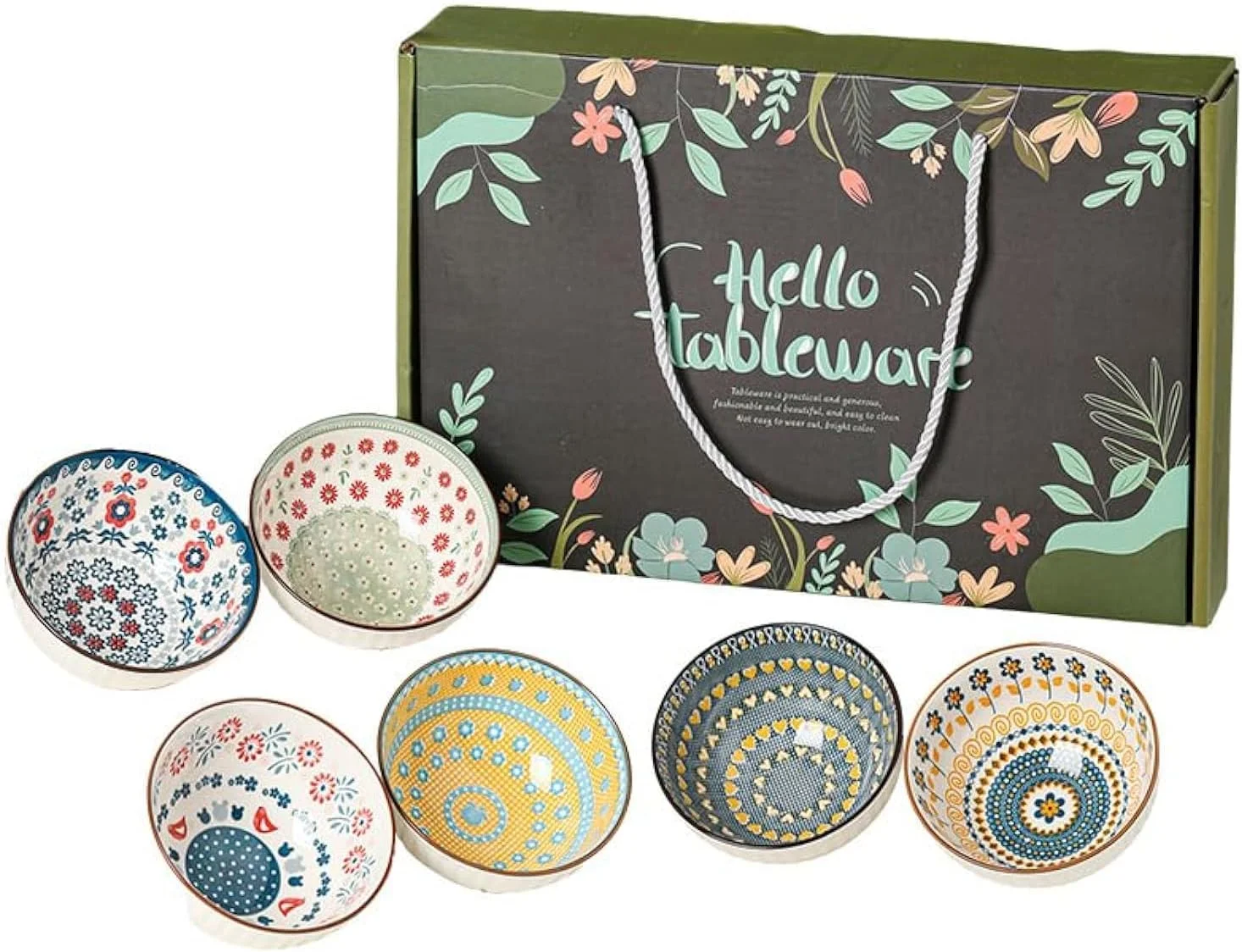 ملاله کاسه های کوچک سرامیکی - کاسه دسر چینی 300 میلی لیتری، ست کاسه های زیبا برای برنج | سوپ | تنقلات | بستنی | مخلفات - ست کاسه های رنگارنگ آشپزخانه 12 سانتی متر (طرح گل های کوچک) ملاله کاسه های کوچک سرامیکی - کاسه دسر چینی 300 میلی لیتری، ست کاسه های زیبا برای برنج | سوپ | تنقلات | بستنی | مخلفات - ست کاسه های رنگارنگ آشپزخانه 12 سانتی متر (طرح گل های کوچک)