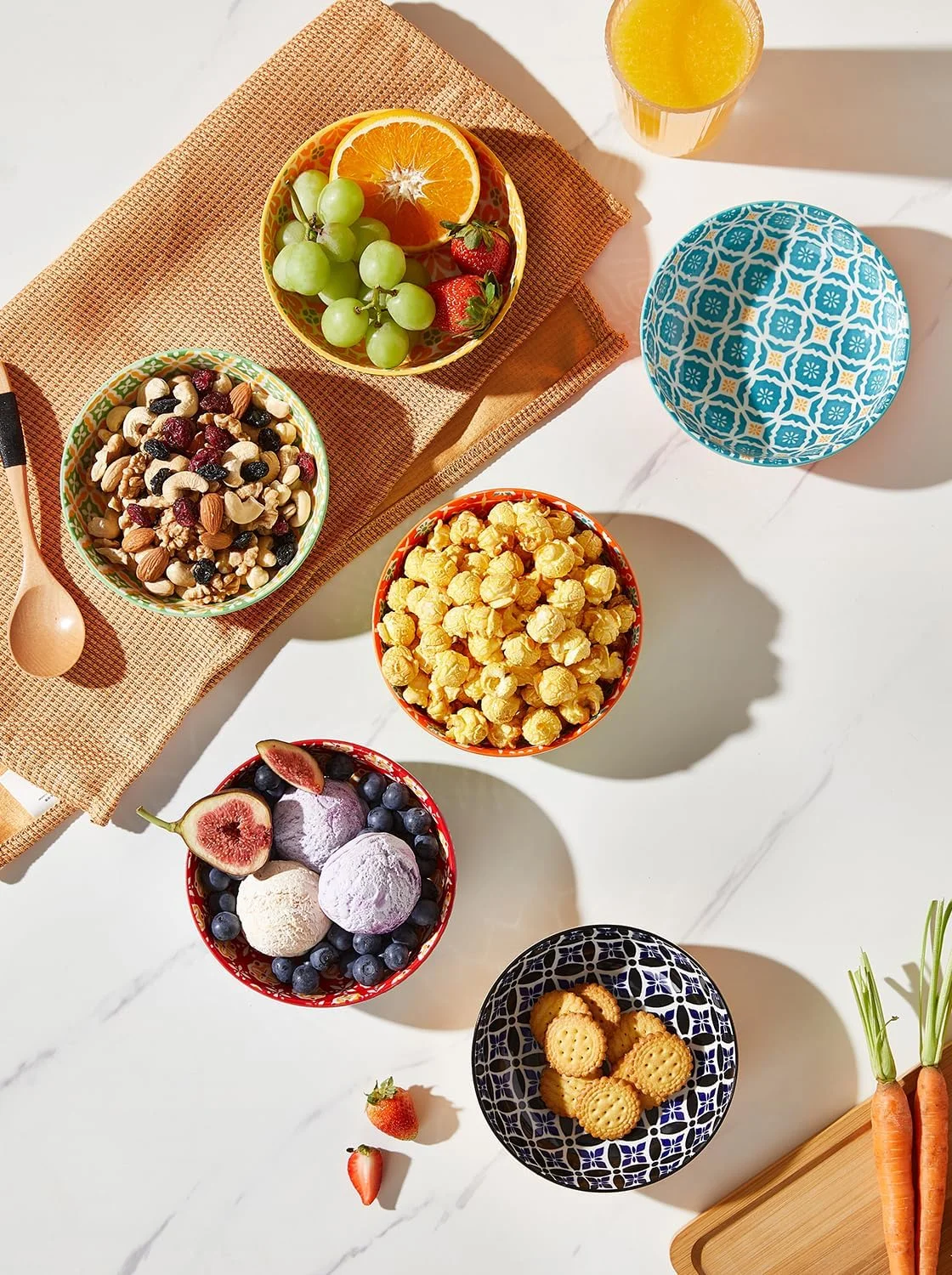 کاسه دسر کوچک Metahom، کاسه های سرامیکی تنقلات برای آشپزخانه، ست کاسه کم عمق رنگارنگ 330 میلی لیتری برای بستنی، چاشنی ها، مخلفات، ست 6 عددی، قابل شستشو در ماشین ظرفشویی و استفاده در مایکروویو کاسه دسر کوچک Metahom، کاسه های سرامیکی تنقلات برای آشپزخانه، ست کاسه کم عمق رنگارنگ 330 میلی لیتری برای بستنی، چاشنی ها، مخلفات، ست 6 عددی، قابل شستشو در ماشین ظرفشویی و استفاده در مایکروویو