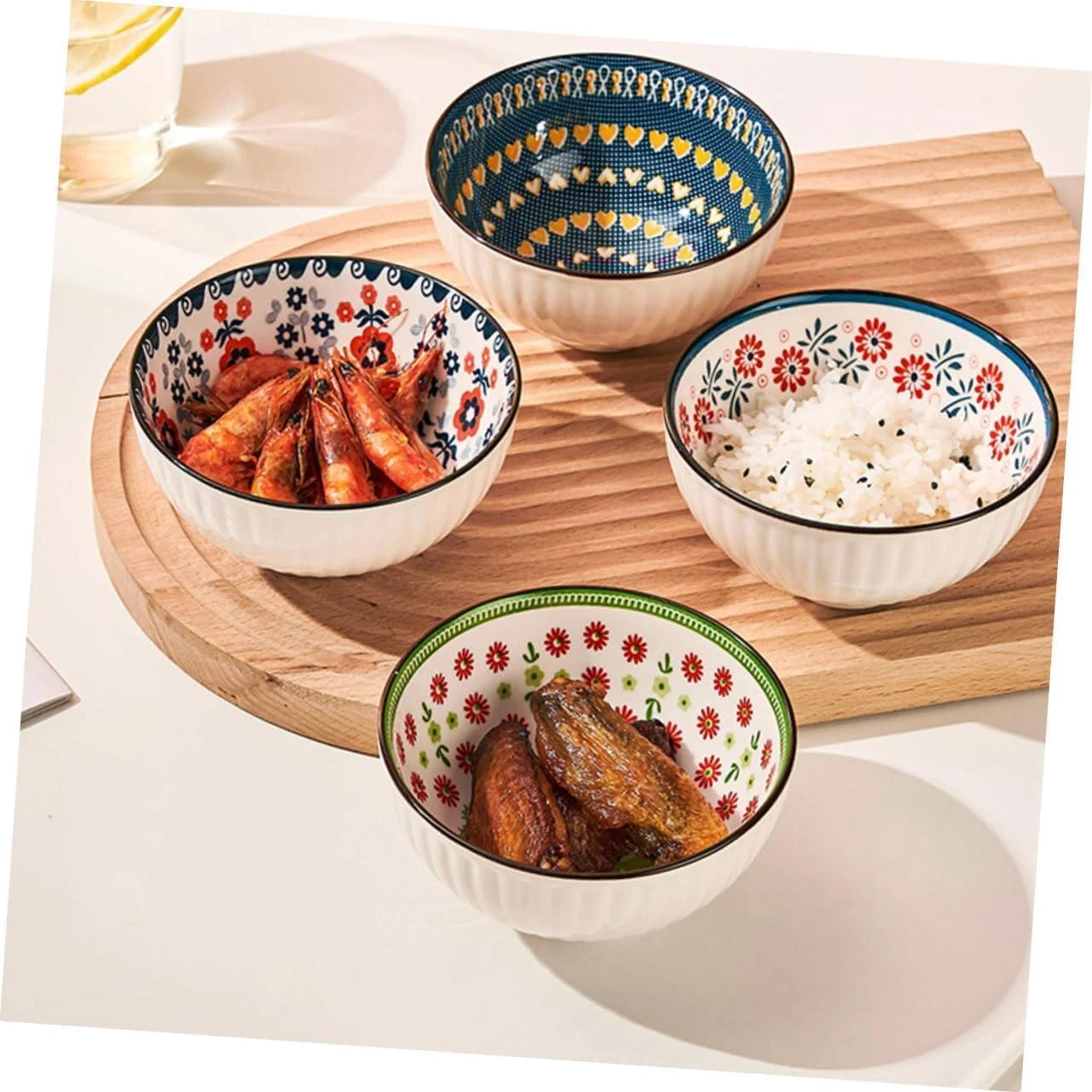 ملاله کاسه های کوچک سرامیکی - کاسه دسر چینی 300 میلی لیتری، ست کاسه های زیبا برای برنج | سوپ | تنقلات | بستنی | مخلفات - ست کاسه های رنگارنگ آشپزخانه 12 سانتی متر (طرح گل های کوچک) ملاله کاسه های کوچک سرامیکی - کاسه دسر چینی 300 میلی لیتری، ست کاسه های زیبا برای برنج | سوپ | تنقلات | بستنی | مخلفات - ست کاسه های رنگارنگ آشپزخانه 12 سانتی متر (طرح گل های کوچک)