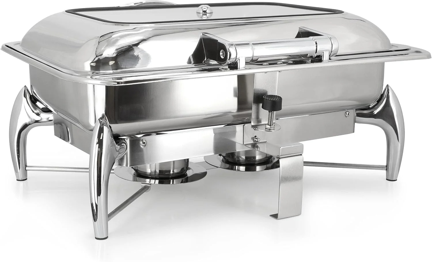 ظرف گرم نگهدارنده غذا مگاشف استیل حرفه ای 9.5 کوارت به همراه سینی و درب لولایی و پنجره دید مناسب پذیرایی، کترینگ و مهمانی های بزرگ (6.3 کوارت مربع با پنجره) ظرف گرم نگهدارنده غذا مگاشف استیل حرفه ای 9.5 کوارت به همراه سینی و درب لولایی و پنجره دید مناسب پذیرایی، کترینگ و مهمانی های بزرگ (6.3 کوارت مربع با پنجره)