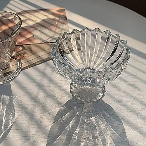 ظروف بستنی شیشه ای MEETOZ، کاسه های دسر، برای دسر، بستنی، میوه، سالاد، میان وعده، کوکتل و غیره (شامل 6 فنجان بستنی شیشه ای و 6 قاشق فلزی) ظروف بستنی شیشه ای MEETOZ، کاسه های دسر، برای دسر، بستنی، میوه، سالاد، میان وعده، کوکتل و غیره (شامل 6 فنجان بستنی شیشه ای و 6 قاشق فلزی)