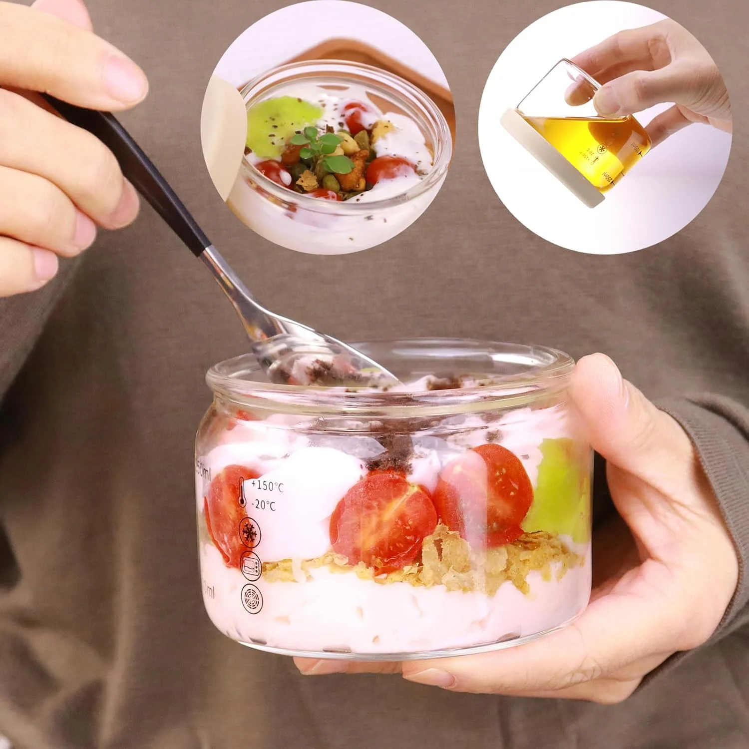 ظروف شیشه ای گرد ماتیفانر 255 گرمی برای پودینگ، ظروف کوچک دسر با درب، کاسه های شیشه ای فریزر، ظرف ناهار شیشه ای کوچک، درب سیلیکونی، کاسه های شیشه ای سبک، فنجان دسر شیشه ای، قابل استفاده در مایکروویو (2 عدد) ظروف شیشه ای گرد ماتیفانر 255 گرمی برای پودینگ، ظروف کوچک دسر با درب، کاسه های شیشه ای فریزر، ظرف ناهار شیشه ای کوچک، درب سیلیکونی، کاسه های شیشه ای سبک، فنجان دسر شیشه ای، قابل استفاده در مایکروویو (2 عدد)