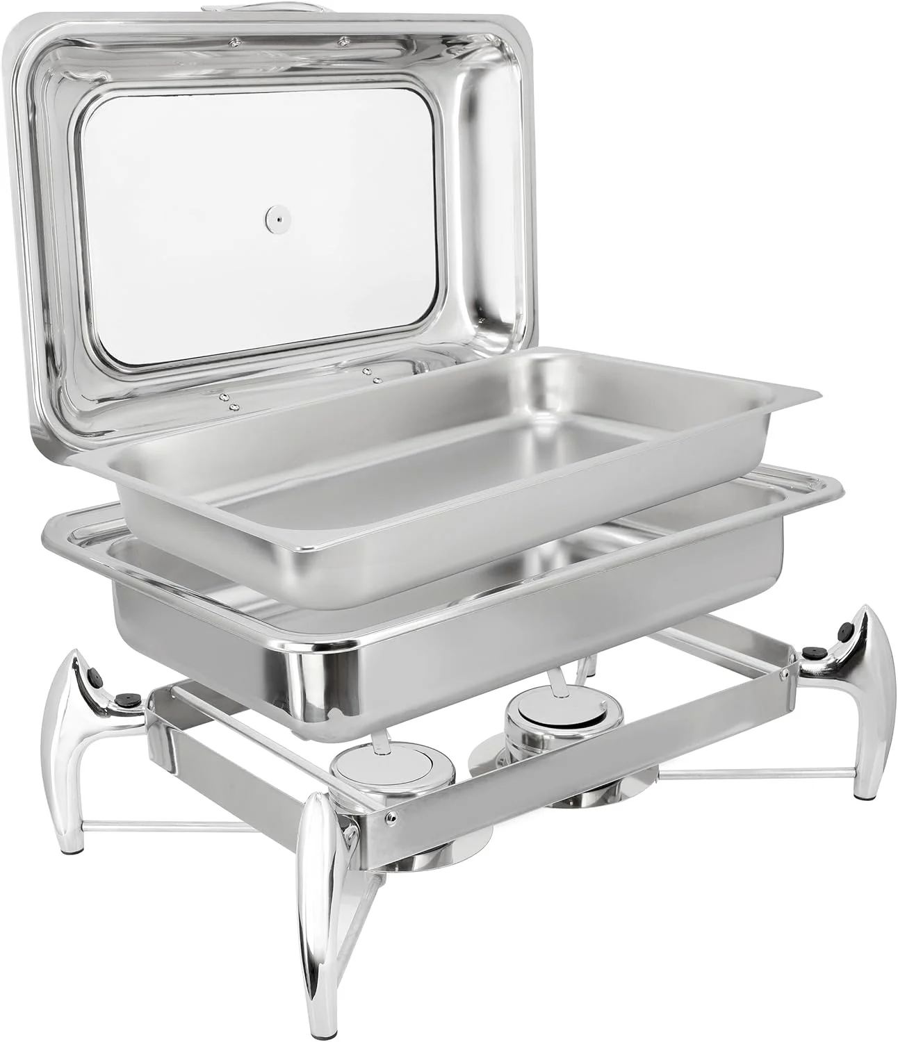 ظرف گرم نگهدارنده غذا مگاشف استیل حرفه ای 9.5 کوارت به همراه سینی و درب لولایی و پنجره دید مناسب پذیرایی، کترینگ و مهمانی های بزرگ (6.3 کوارت مربع با پنجره) ظرف گرم نگهدارنده غذا مگاشف استیل حرفه ای 9.5 کوارت به همراه سینی و درب لولایی و پنجره دید مناسب پذیرایی، کترینگ و مهمانی های بزرگ (6.3 کوارت مربع با پنجره)