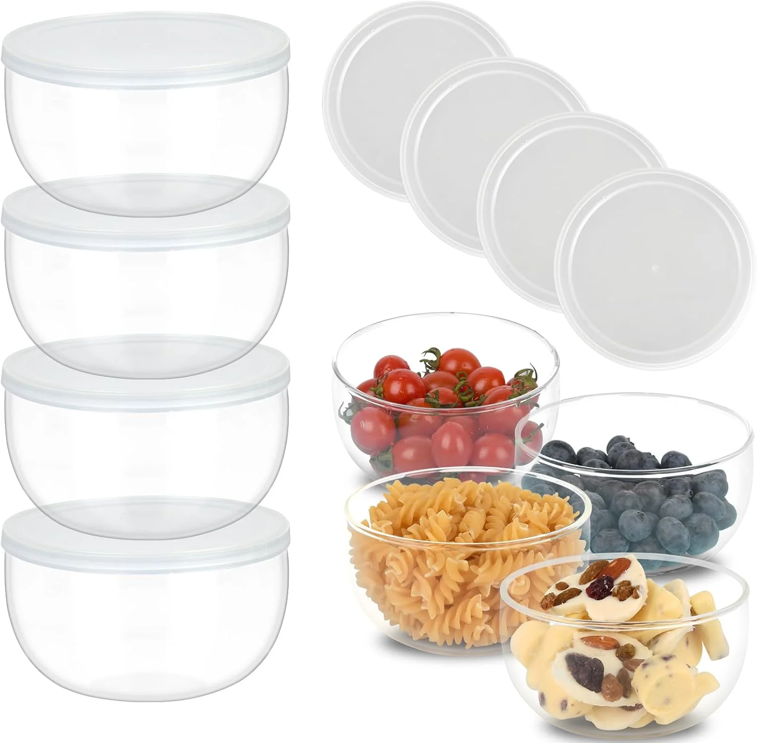 ظروف دسر/کاسه های شیشه ای کوچک و زیبای 330 میلی لیتری Opexscal با درب، کاسه شیشه ای برای دسر، میان وعده، برنج، مخلفات، کاسه دیپ، ایده آل برای دسر، بستنی، میوه، سالاد، اسنک، چاشنی، ترایفل، ست 4 عددی ظروف دسر/کاسه های شیشه ای کوچک و زیبای 330 میلی لیتری Opexscal با درب، کاسه شیشه ای برای دسر، میان وعده، برنج، مخلفات، کاسه دیپ، ایده آل برای دسر، بستنی، میوه، سالاد، اسنک، چاشنی، ترایفل، ست 4 عددی