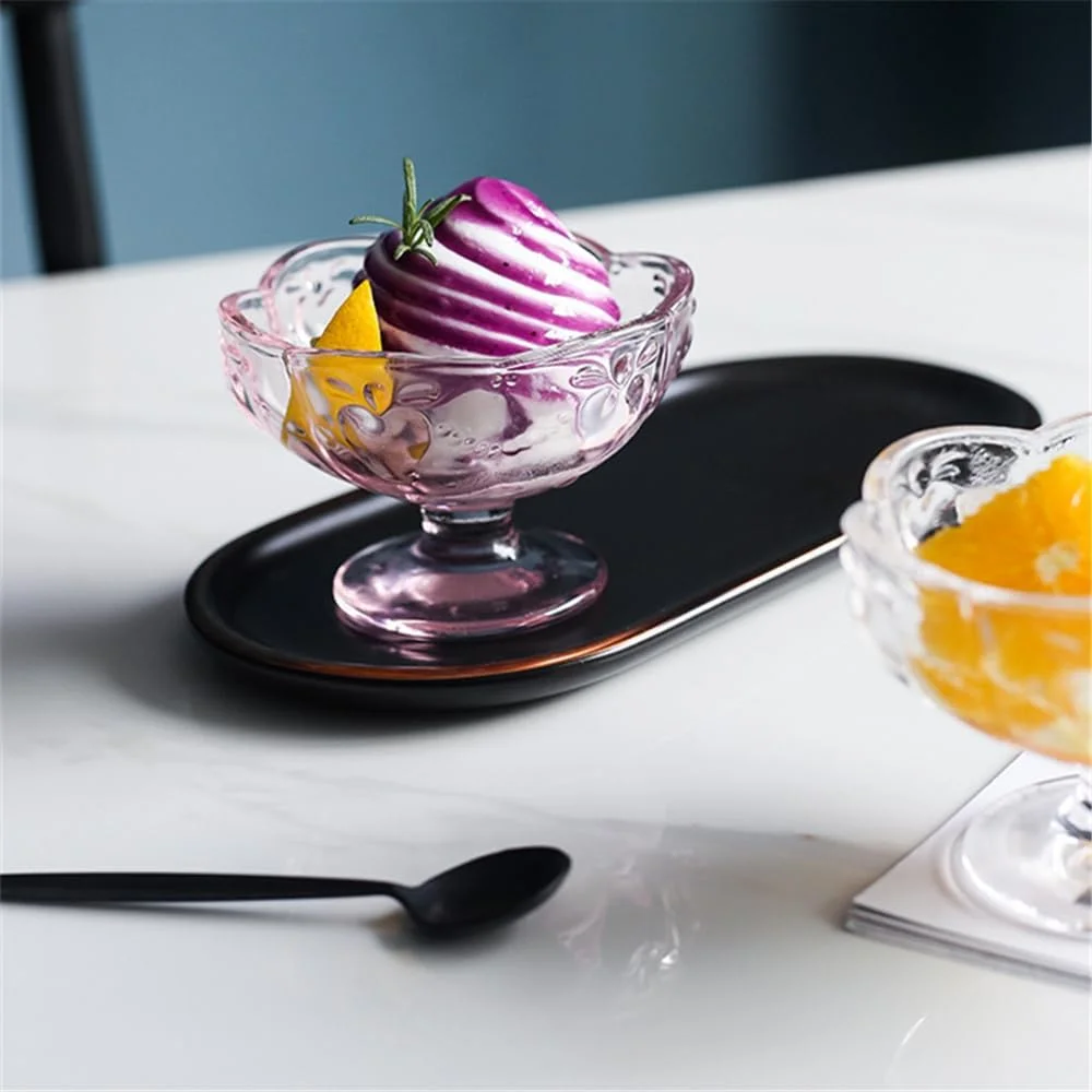 ست 2 عددی کاسه دسر بستنی پایه دار شیشه ای OnePine، ظروف دسر شیشه ای صورتی 140 میلی لیتری، ارتفاع 7 سانتی متر، کاسه های دسر شیشه ای برای دسر، بستنی، سوربت، میوه و پودینگ و غیره. ست 2 عددی کاسه دسر بستنی پایه دار شیشه ای OnePine، ظروف دسر شیشه ای صورتی 140 میلی لیتری، ارتفاع 7 سانتی متر، کاسه های دسر شیشه ای برای دسر، بستنی، سوربت، میوه و پودینگ و غیره.