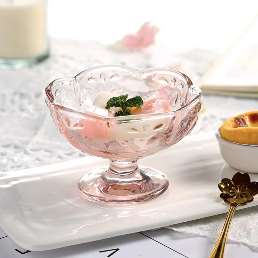 ست 2 عددی کاسه دسر بستنی پایه دار شیشه ای OnePine، ظروف دسر شیشه ای صورتی 140 میلی لیتری، ارتفاع 7 سانتی متر، کاسه های دسر شیشه ای برای دسر، بستنی، سوربت، میوه و پودینگ و غیره. ست 2 عددی کاسه دسر بستنی پایه دار شیشه ای OnePine، ظروف دسر شیشه ای صورتی 140 میلی لیتری، ارتفاع 7 سانتی متر، کاسه های دسر شیشه ای برای دسر، بستنی، سوربت، میوه و پودینگ و غیره.