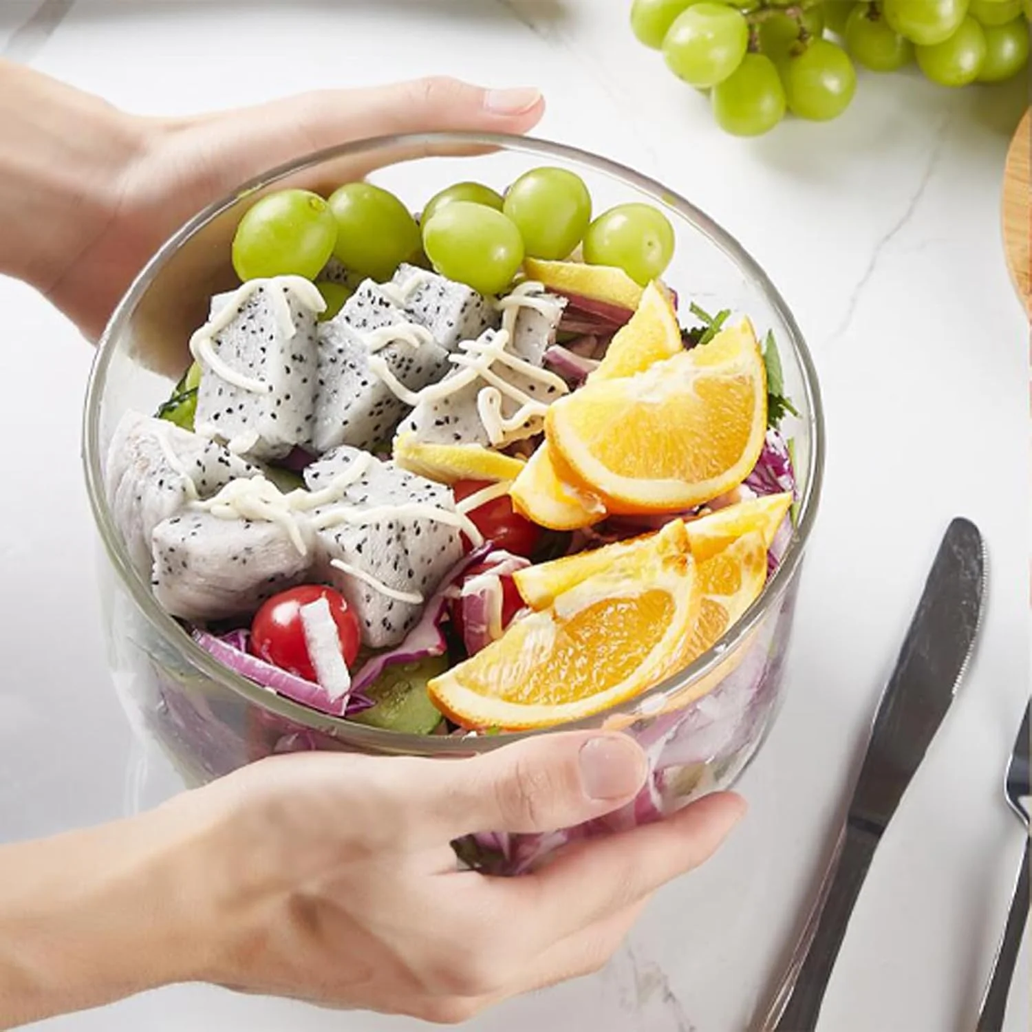 ظرف دسر خوری بزرگ شیشه ای اوپکس اسکیل مدل 104oz، طراحی مدرن، ظرف سرو دسر گرد شیشه ای شفاف برای سرو کیک بستنی، سالاد، میوه، قابل استفاده در مایکروویو و ماشین ظرفشویی ظرف دسر خوری بزرگ شیشه ای اوپکس اسکیل مدل 104oz، طراحی مدرن، ظرف سرو دسر گرد شیشه ای شفاف برای سرو کیک بستنی، سالاد، میوه، قابل استفاده در مایکروویو و ماشین ظرفشویی