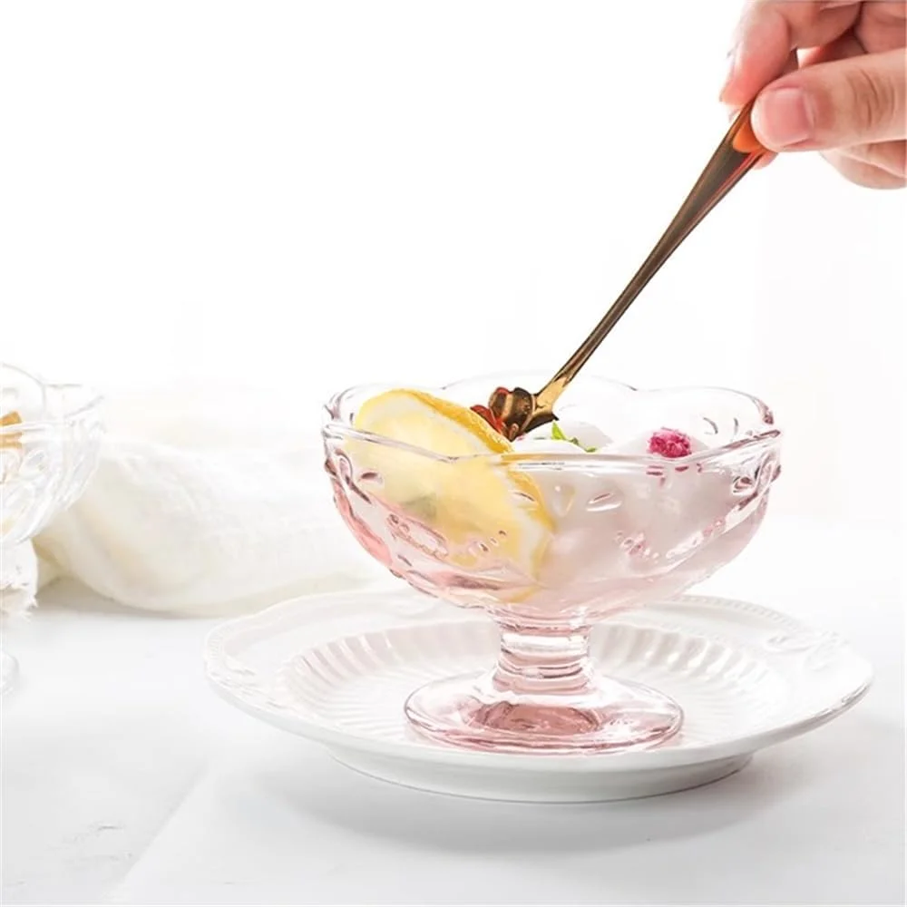 ست 2 عددی کاسه دسر بستنی پایه دار شیشه ای OnePine، ظروف دسر شیشه ای صورتی 140 میلی لیتری، ارتفاع 7 سانتی متر، کاسه های دسر شیشه ای برای دسر، بستنی، سوربت، میوه و پودینگ و غیره. ست 2 عددی کاسه دسر بستنی پایه دار شیشه ای OnePine، ظروف دسر شیشه ای صورتی 140 میلی لیتری، ارتفاع 7 سانتی متر، کاسه های دسر شیشه ای برای دسر، بستنی، سوربت، میوه و پودینگ و غیره.